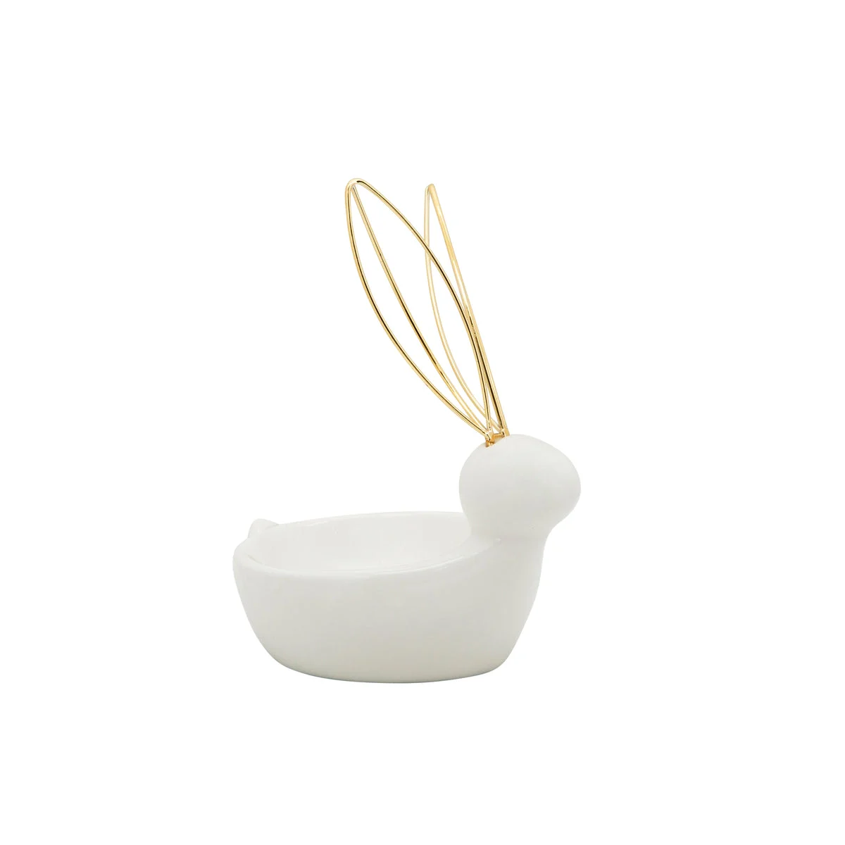 Sagebrook Home 6``H Bunny Trinket Tray, White