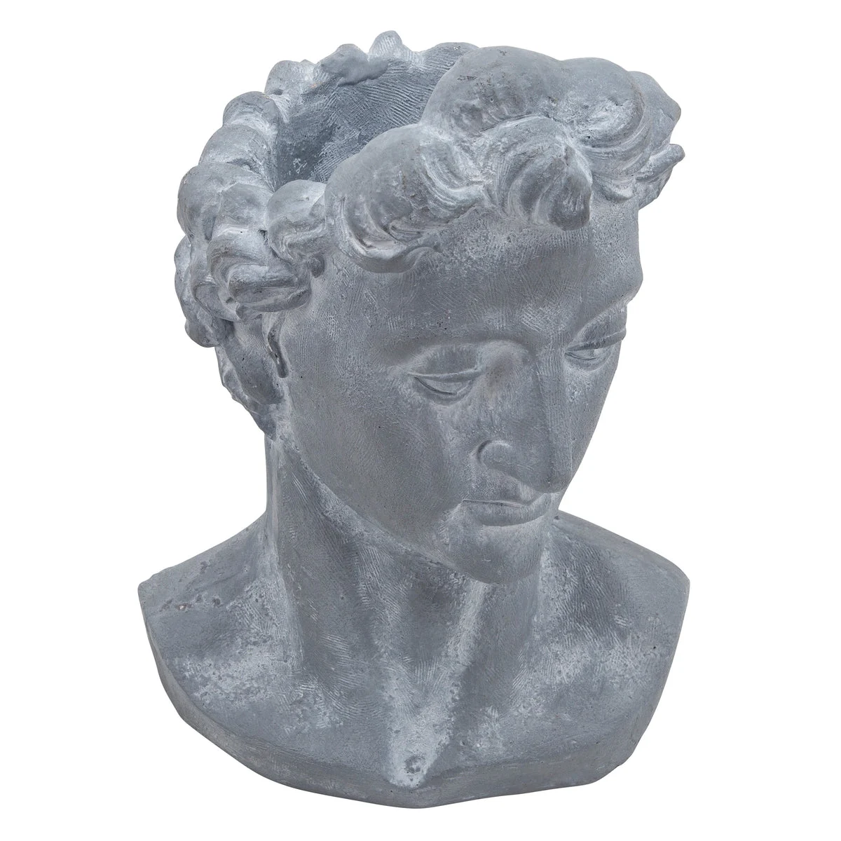 Sagebrook Home 15950 21" H Resin, Apollo Bust, Gray