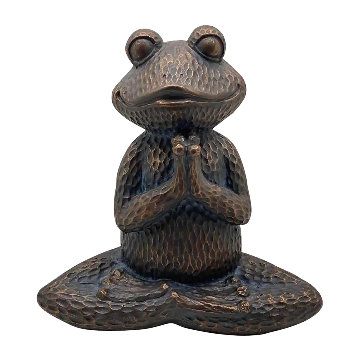 Sagebrook Home 15966 17"H Resin, Yoga Frog, Metallic Blue