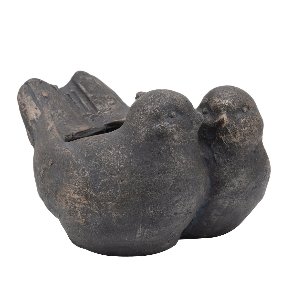Sagebrook Home 15971 11" Resin, Lovebirds Planter, Bronze