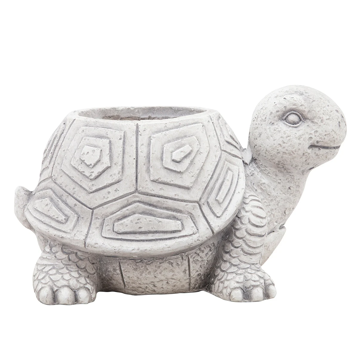 Sagebrook Home 15982 14" Resin, Tortoise Planter, Gray