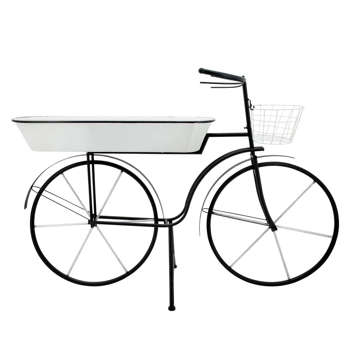 Sagebrook Home Metal 30``H Bike Planter, White Kd