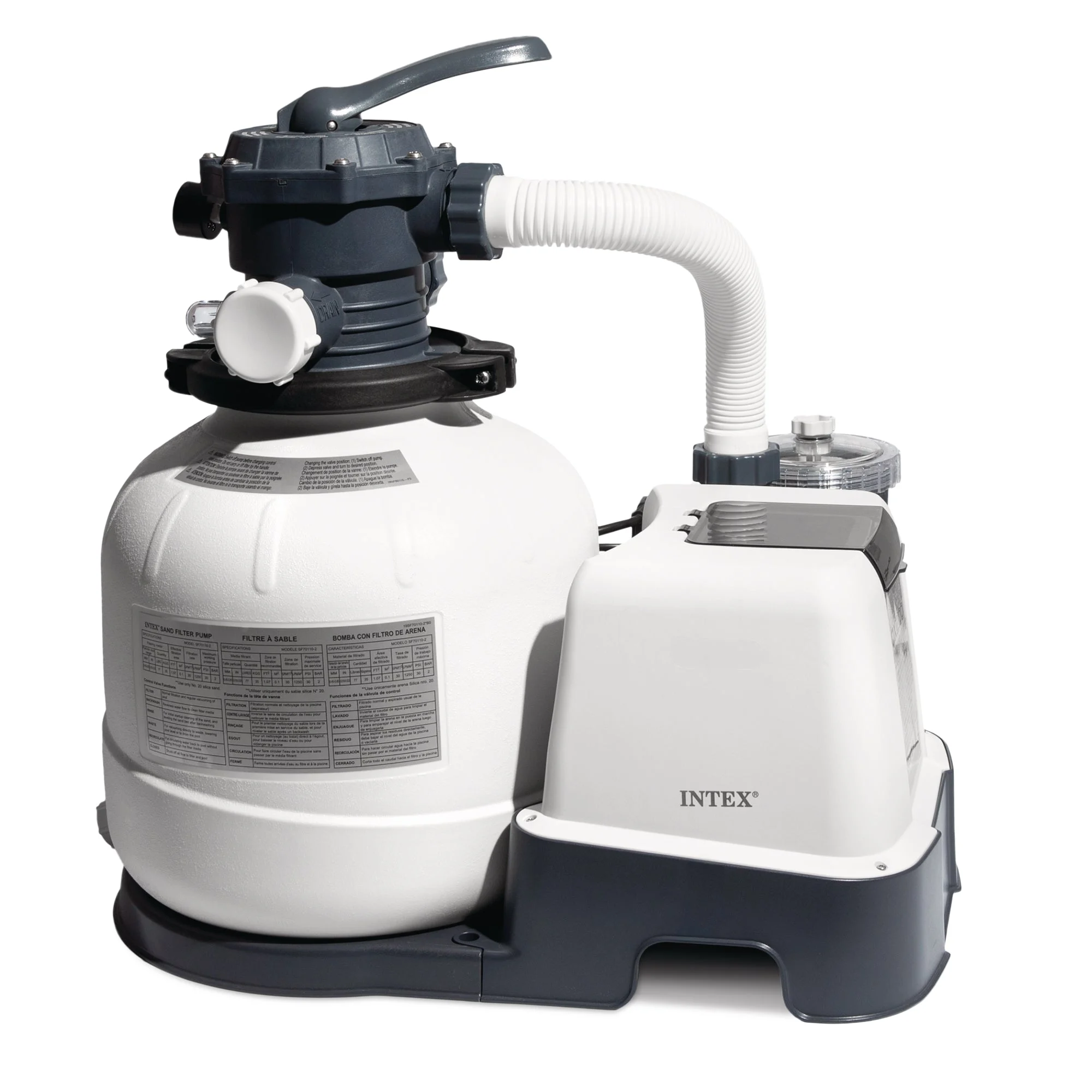 Intex 26675EG 1600 GPH Krystal Clear Pool Saltwater System and Sand Filter Pump