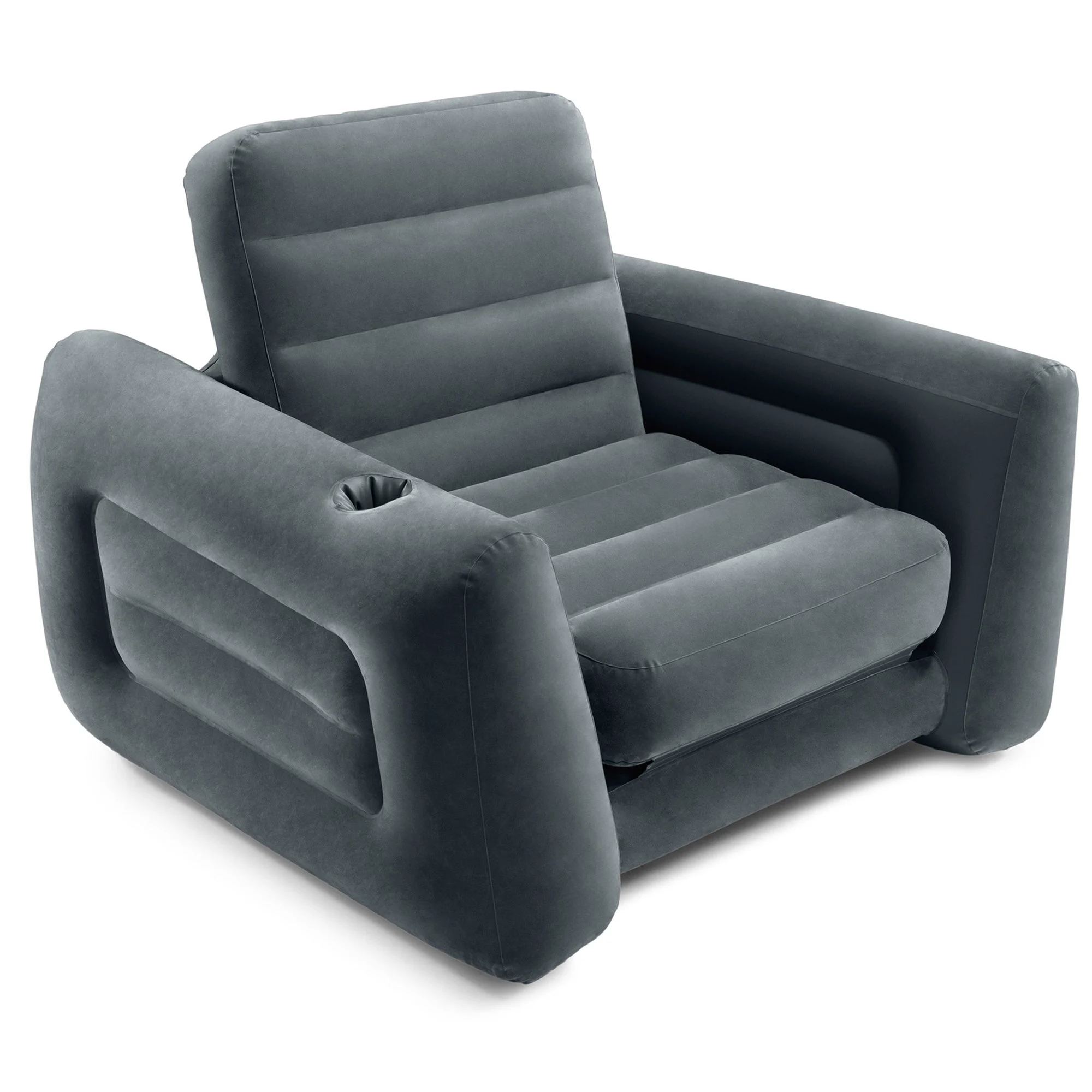Intex Inflatable Pull Out Sofa Chair Sleeper with Twin Air Bed, 88" x 46" x 26"