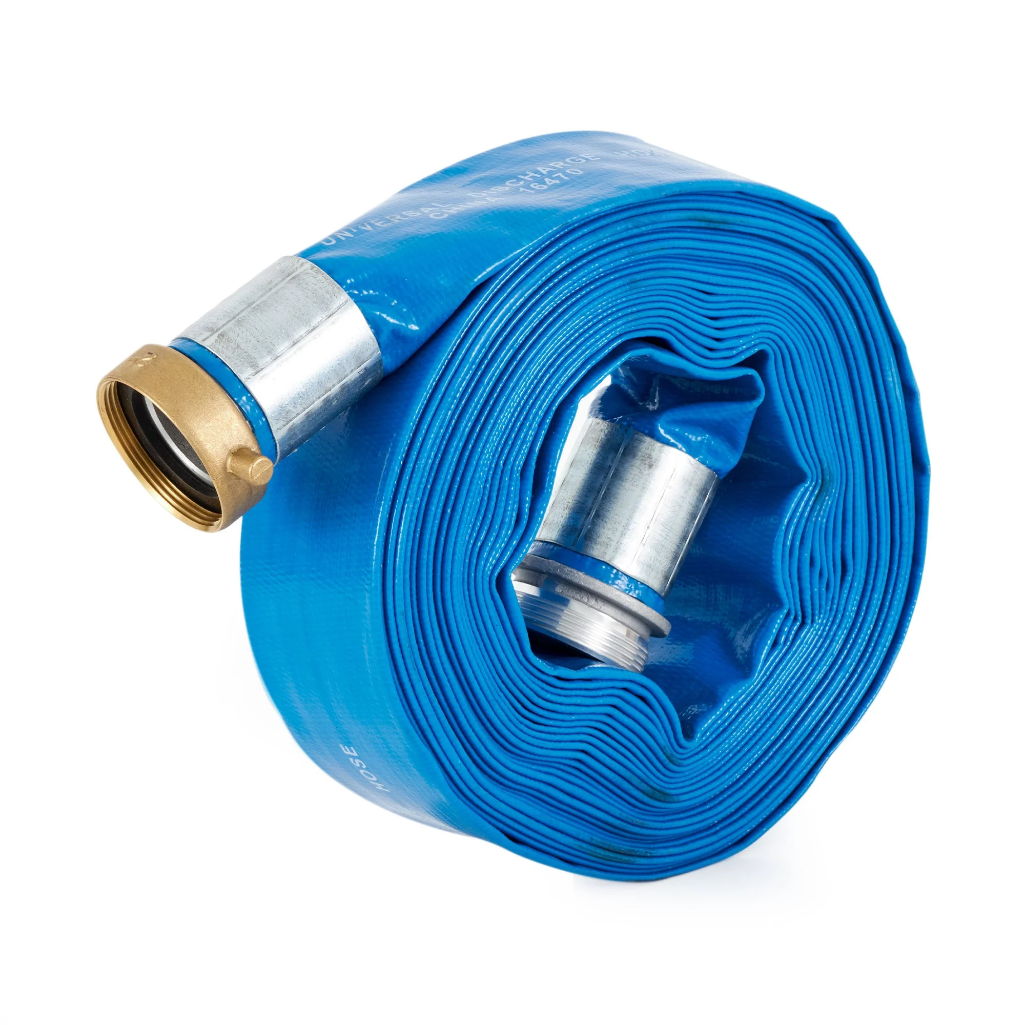 Apache 98138045 2-Inch Diameter 50-Foot Long PVC Lay-Flat Discharge Hose, Blue