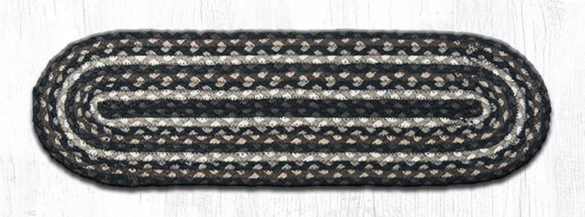 Earth Rugs Mocha/Frappuccino Oval Stair Tread 27"x8.25" Durable Eco-Friendly Rug