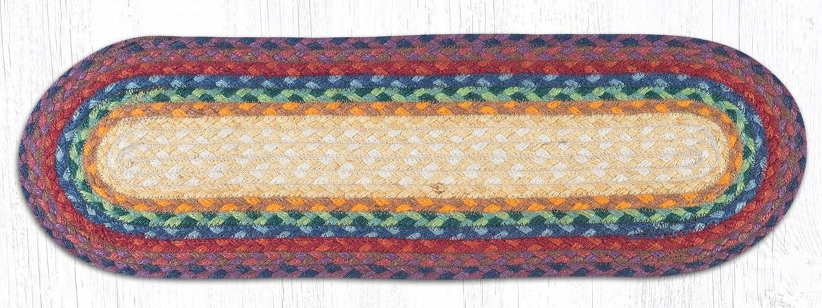 Earth Rugs C-400 Rainbow 1 Oval Stair Tread 27"x8.25" (Set of 13)