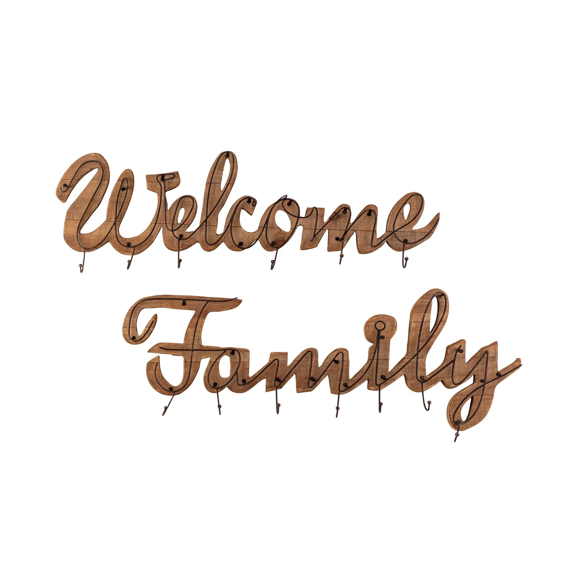 IMAX Worldwide Home Welcome and Family Wall Hooks - Set of 2