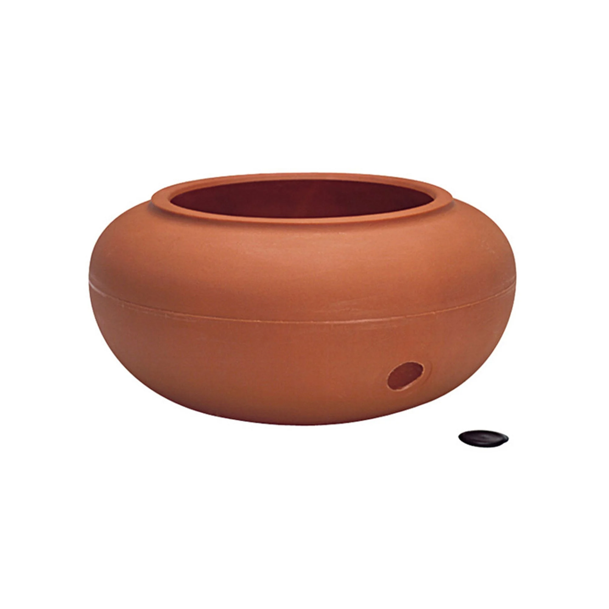 The HC Companies 21" Plastic Hose Storage Hideaway Pot, Terra Cotta (Open Box)