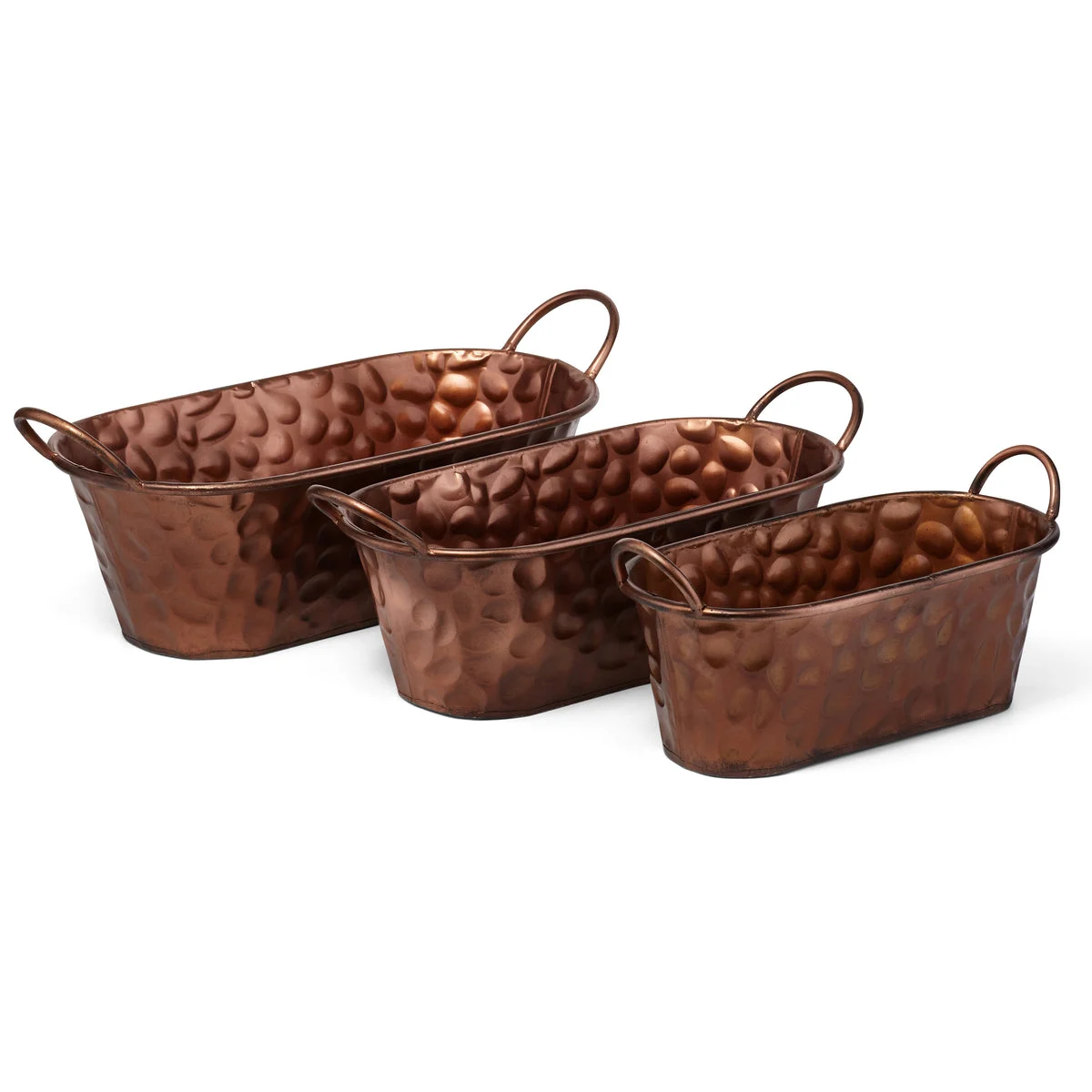 Imax Worldwide Home Cooper Copper Planters - Set of 3