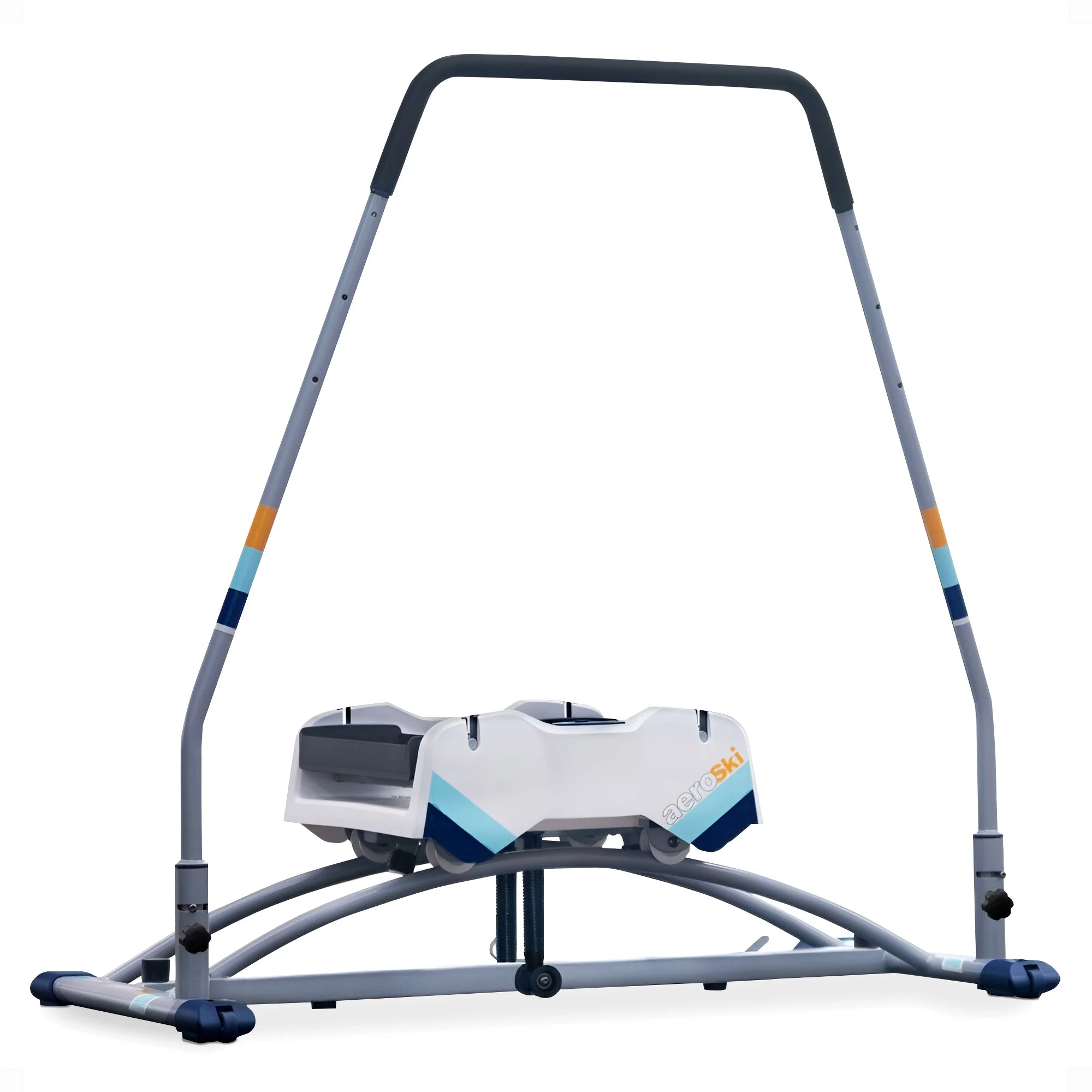 Aeroski 2.0 Ski Fitness Workout Machine with Recoil Spring Resistance, Gray