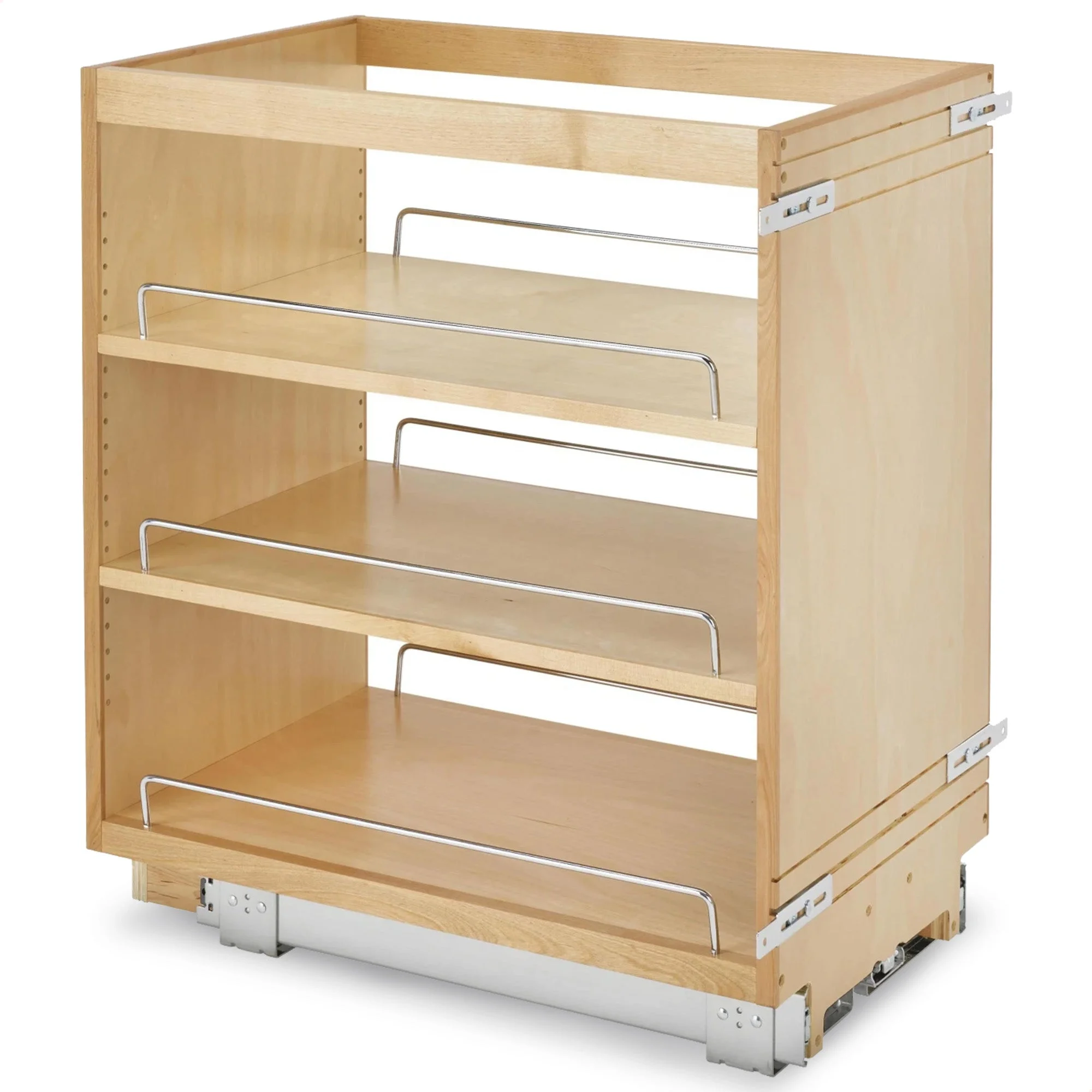 Rev-A-Shelf 14" Pullout Kitchen Cabinet Organizer Pantry Spice Rack, 448-BC-14C