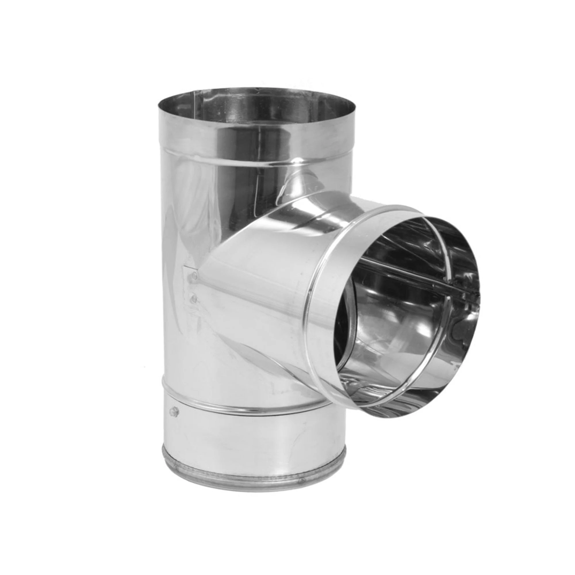 DuraVent DuraBlack Stainless Steel Single Wall Wood Burning Stove Pipe Connector