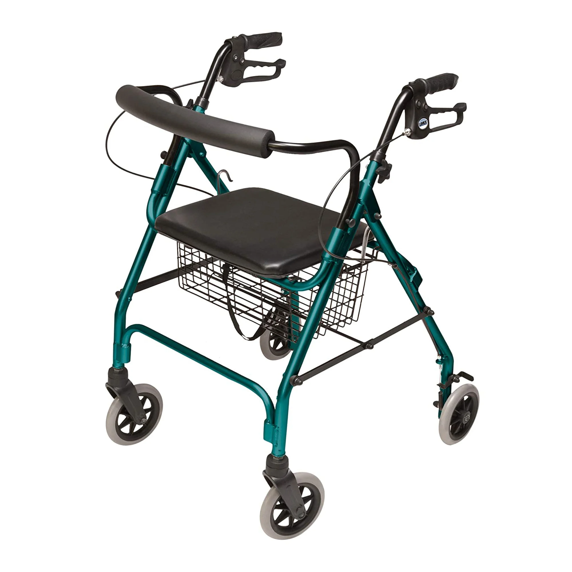 Graham Field Lumex Walkabout Lite Rollator with Seat and 6 Inch Wheels, Teal