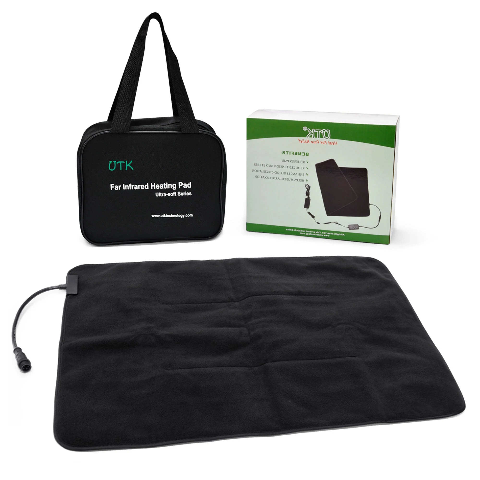 UTK 24 x 16 Inch Far Infrared Heating Pad for Pain Relief with Smart Controller