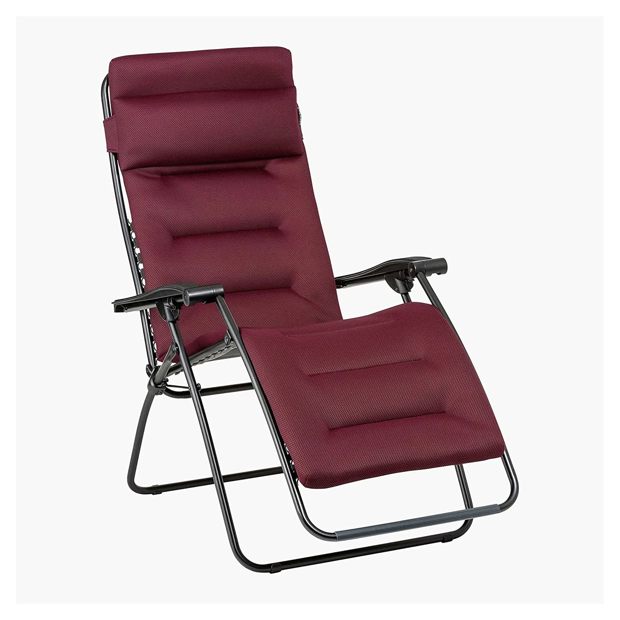 Lafuma RSX Clip Air Comfort Padded Zero-Gravity Multi-Position Chair, Bordeaux