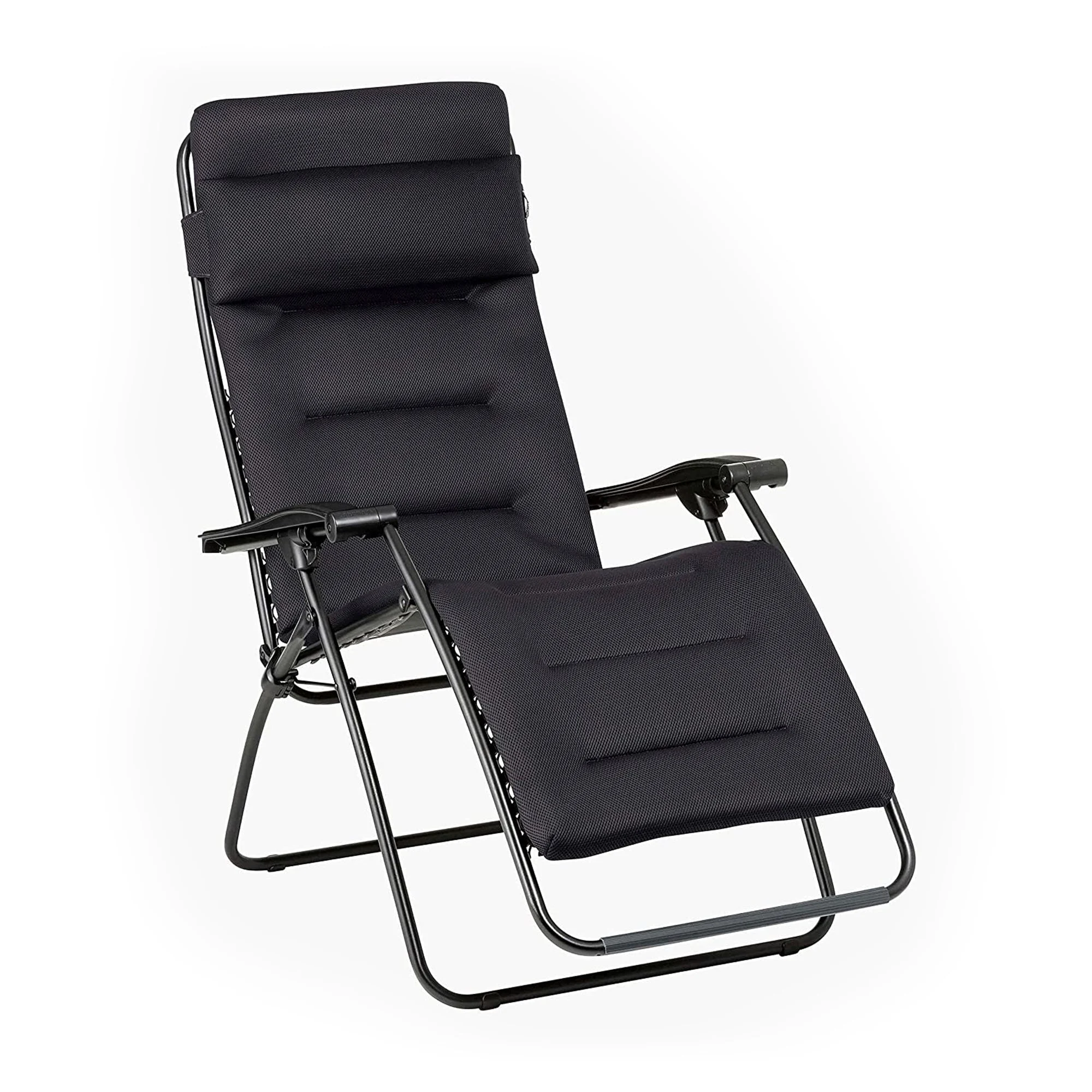 Lafuma RSX Clip Air Comfort Padded Zero-Gravity Multi-Position Chair, Acier