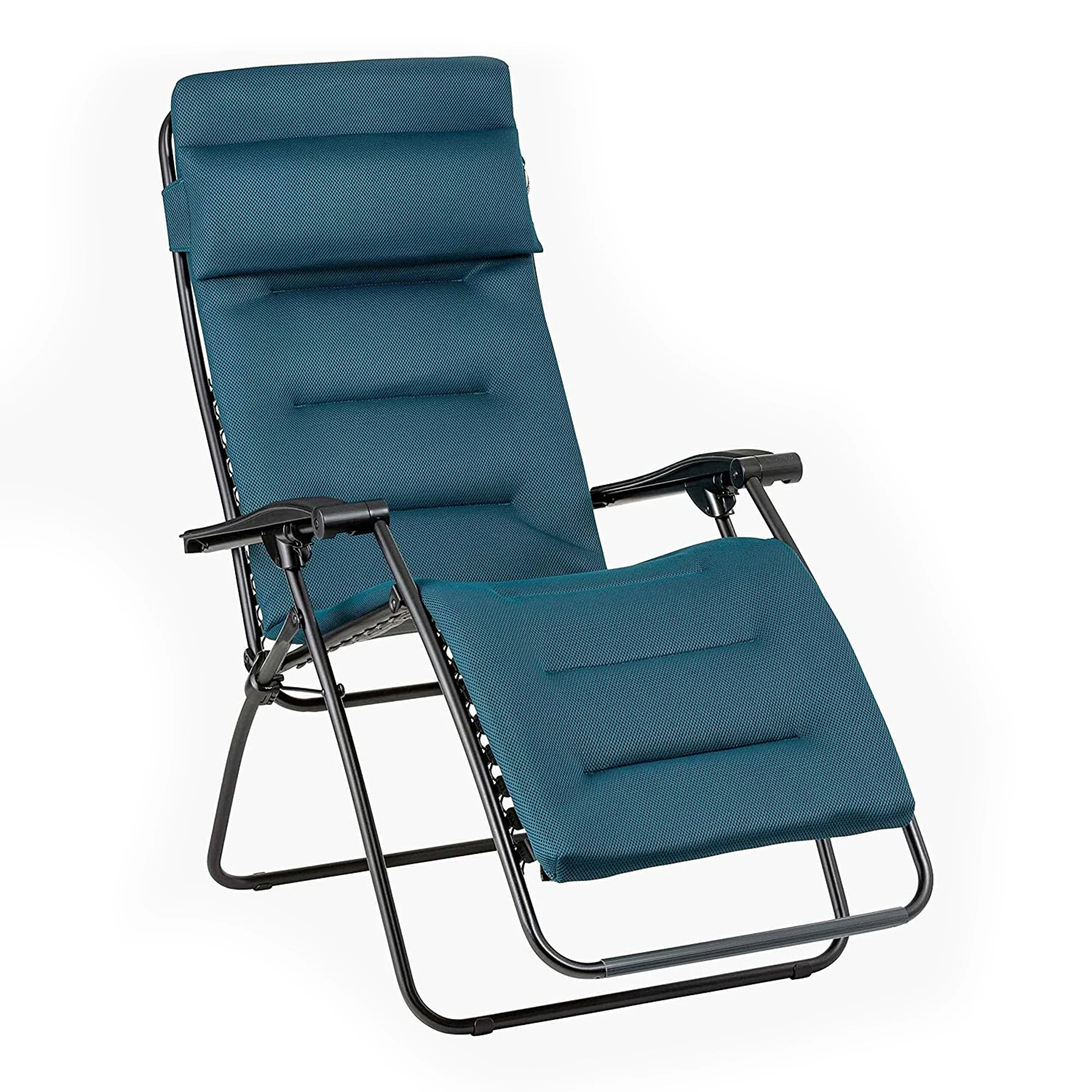 Lafuma RSX Clip Air Comfort Padded Zero-Gravity Multi-Position Chair, Coral Blue