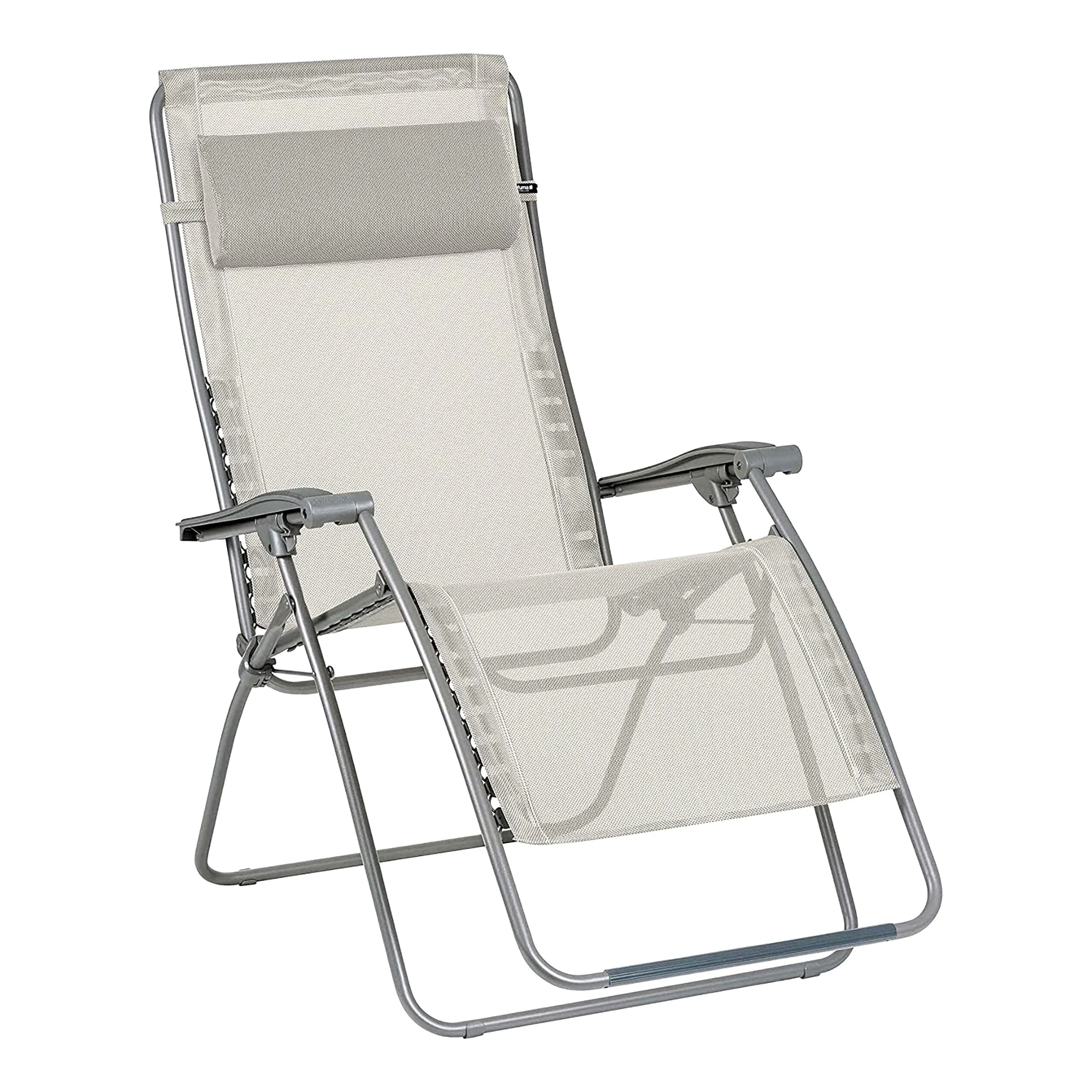 Lafuma R-Clip Batyline Relaxation Zero Gravity Lounge Recliner Chair, Seigle