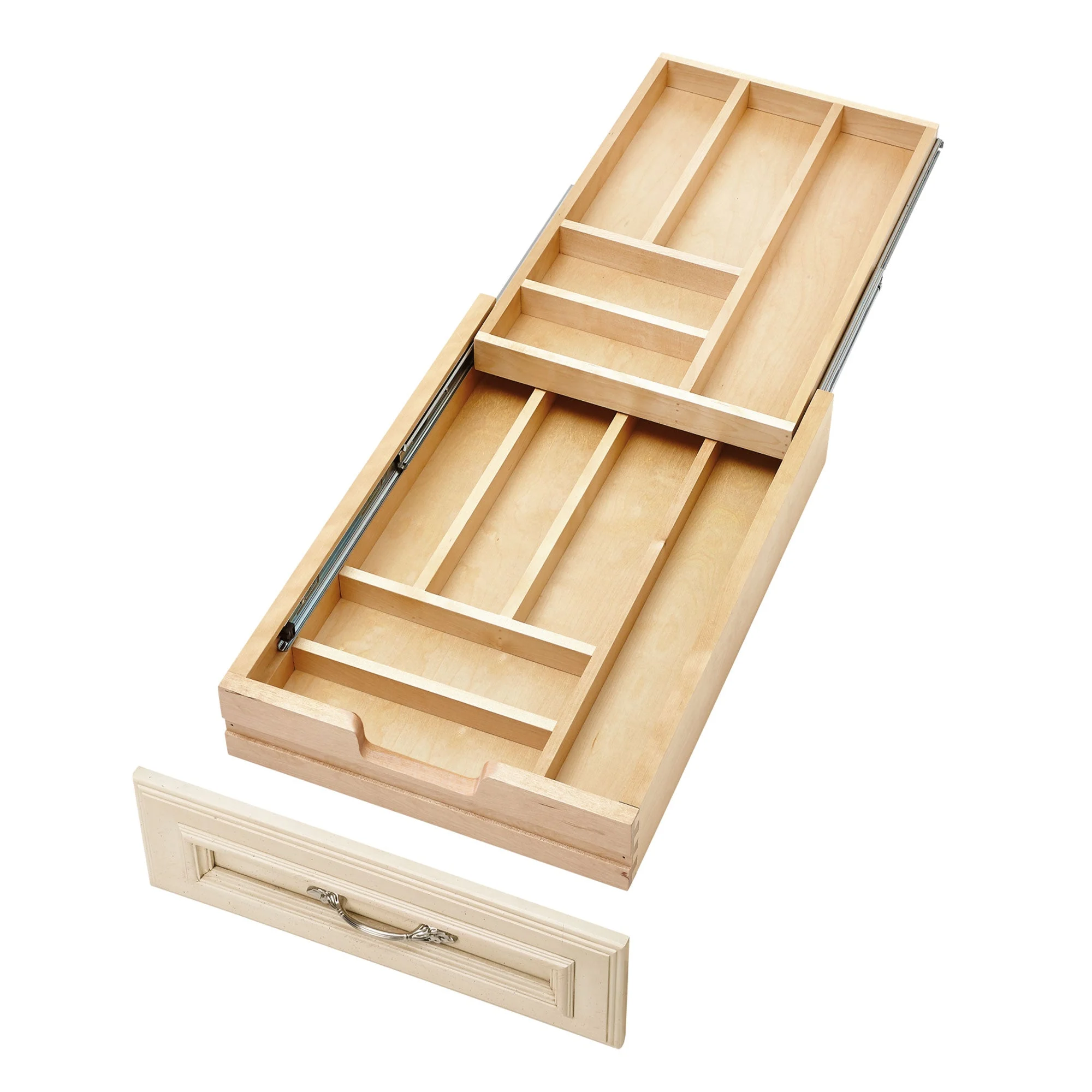 Rev-A-Shelf Two-Tier Cutlery Drawer System w/ BLUM Soft-Close, 4WTCD-18HSC-1