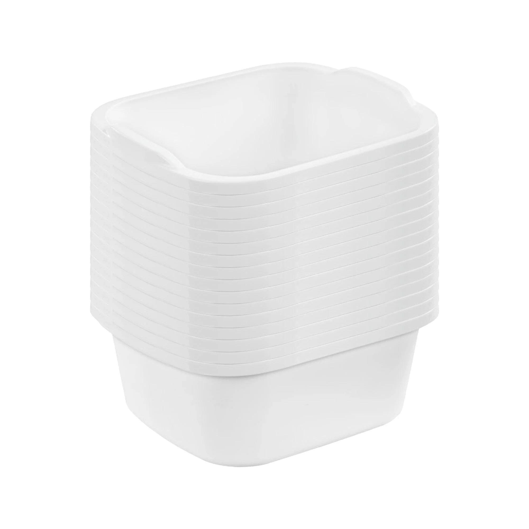 Sterilite Durable Reinforced Plastic 12 Quart Kitchen Dishpan, White (16 Pack)