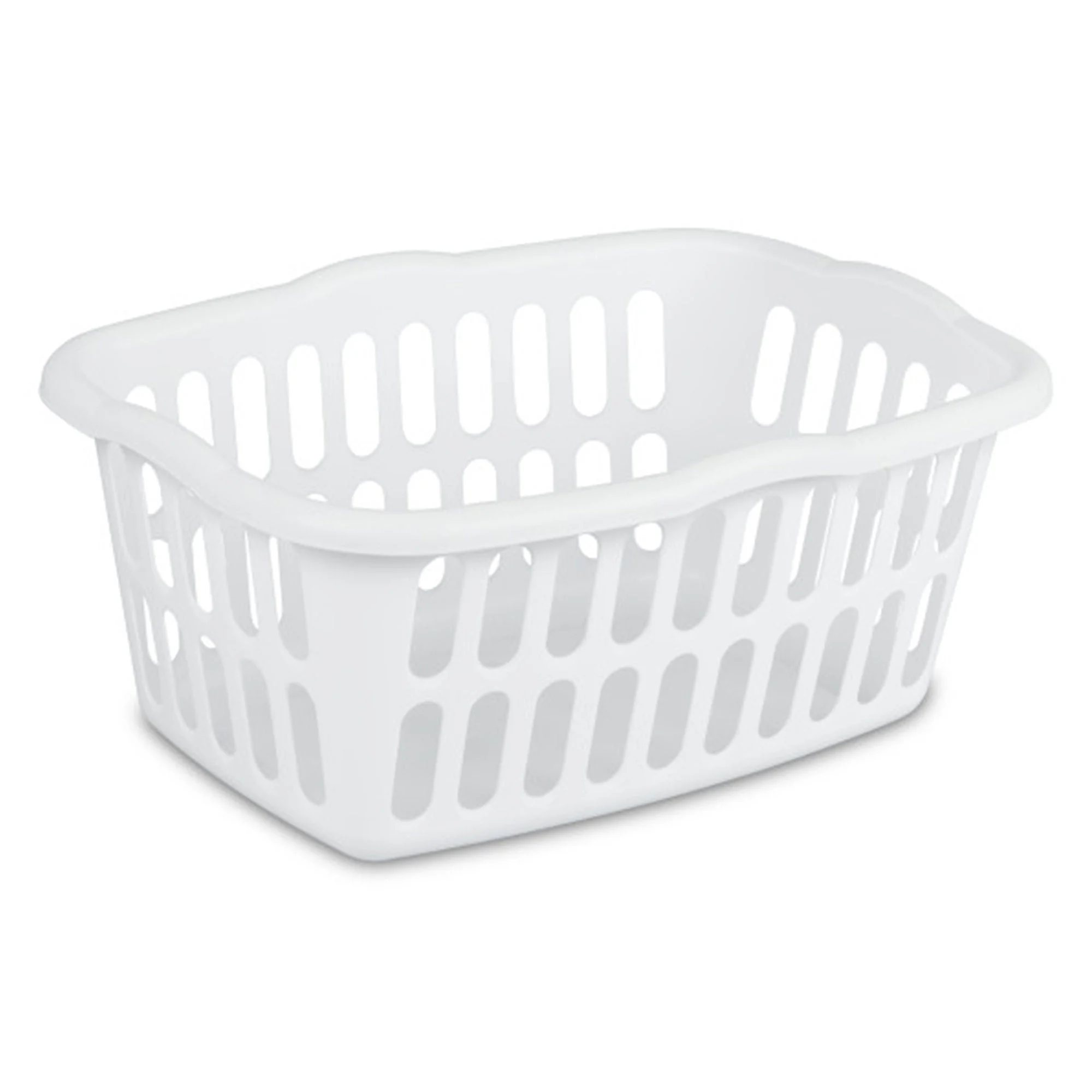 Sterilite Plastic Laundry Basket, 1.5 Bushel Clothes Hamper, White (24 Pack)