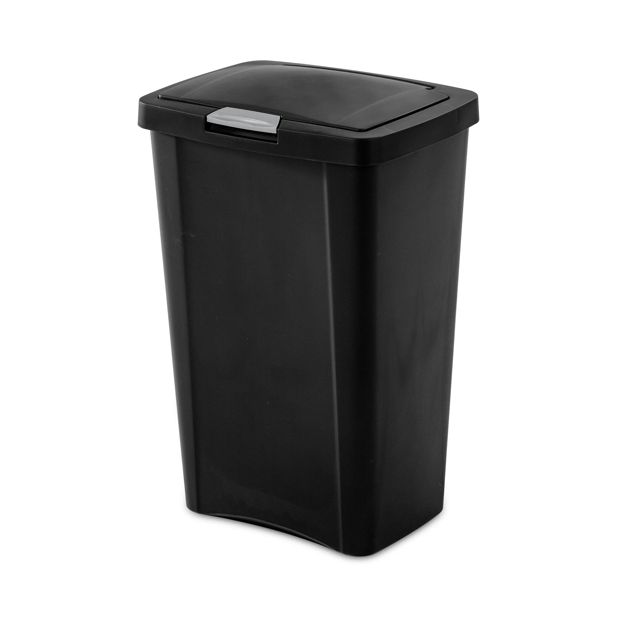 Sterilite 13 Gallon TouchTop Wastebasket with Titanium Latch, Black (16 Pack)