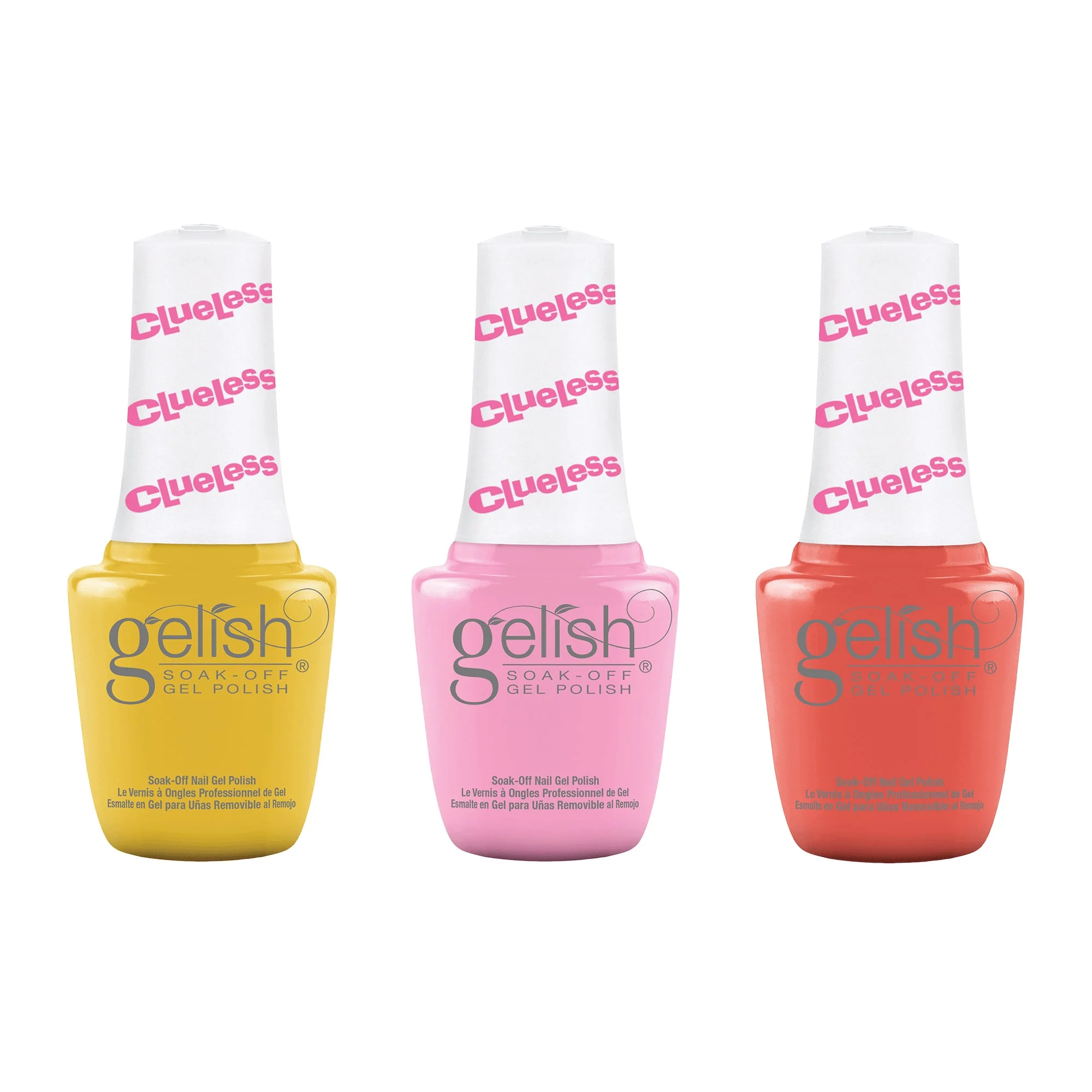 Gelish Mini Clueless Collection 9 mL Soak Off Gel Nail Polish Set, 3 Color Pack