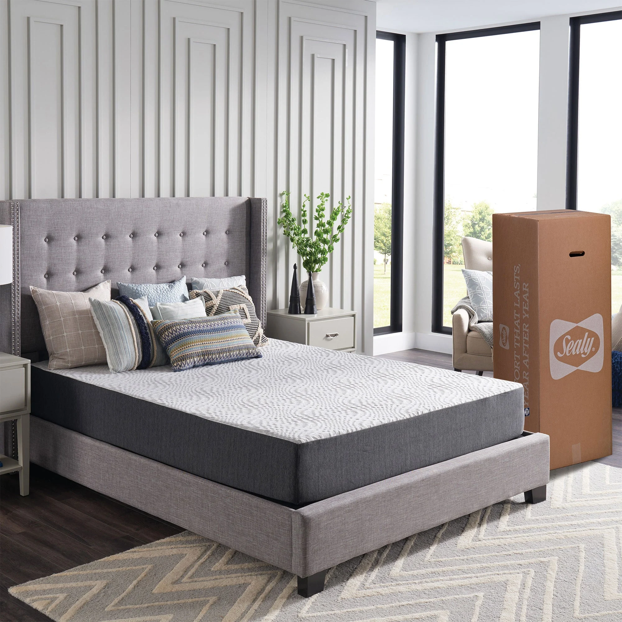 Sealy 10 Inch Memory Foam Mattress in a Box with Body Support, California King