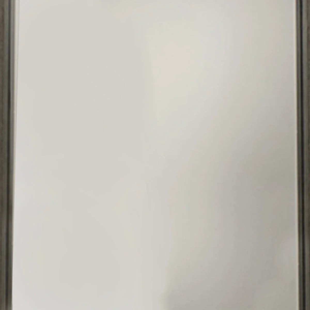 Benzara Rectangular Wood Encased Mirror with Grain Details, Gray and Brown