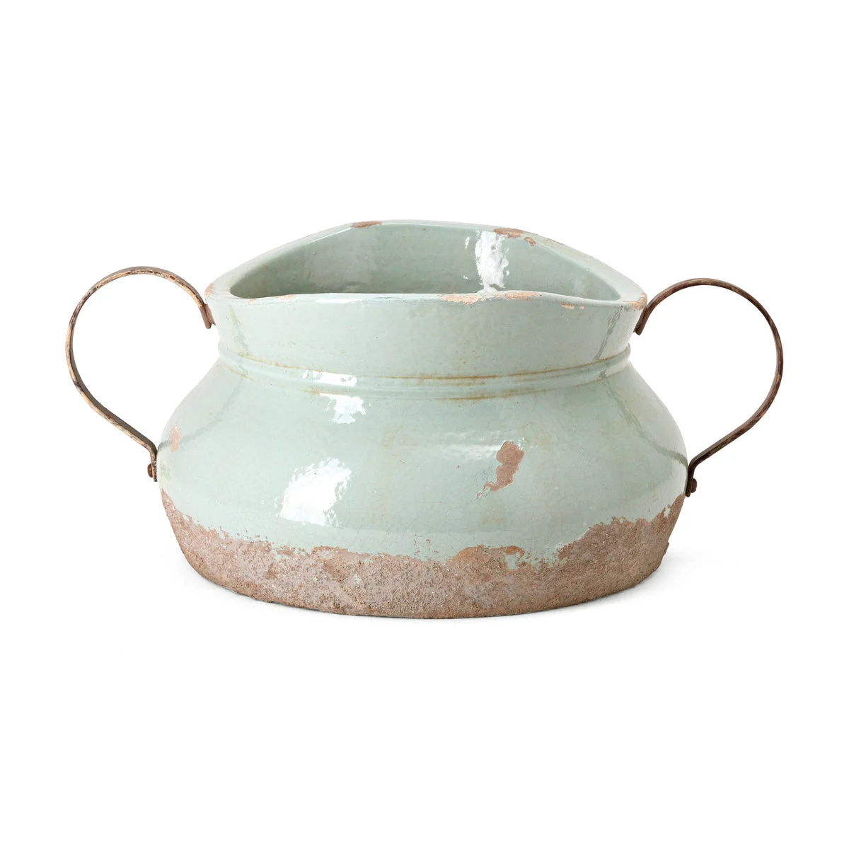 IMAX Worldwide Home Calista Short Bowl with Metal Handles