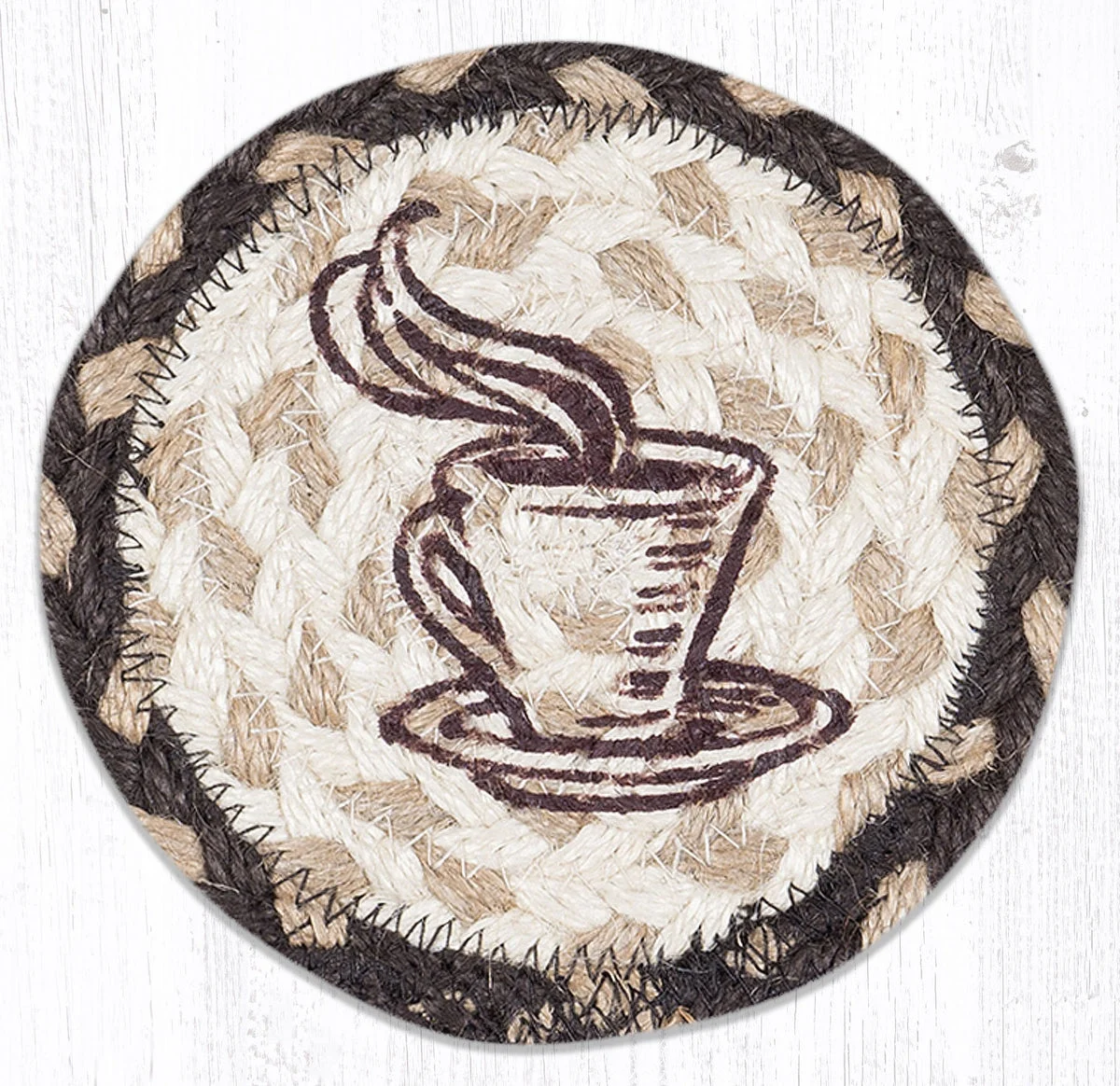Earth Rugs One Good Cup Printed Round Coaster – 5" Eco-Friendly Table Protection