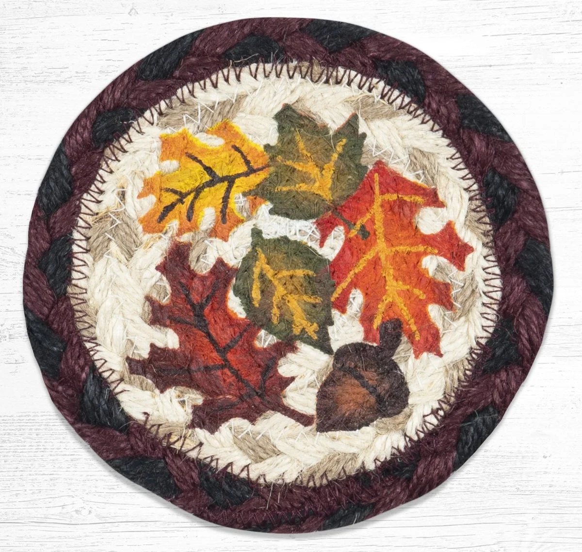 Earth Rugs Autumn Season Table Coaster Farmhouse Rustic Style 5"x5"