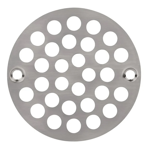 Drain Grate Screw Down (Carded) Satin Nickel/Brushed Nickel 4 Inch Round Stainless Steel