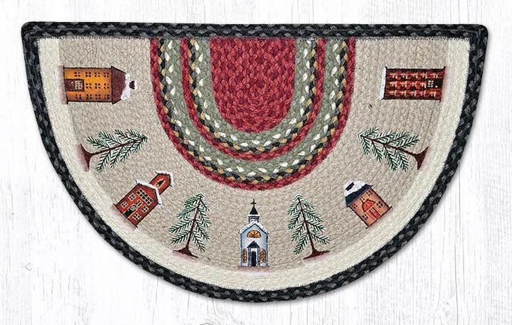 Earth Rugs SCP-338 Winter Village Printed Slice 18``x29``
