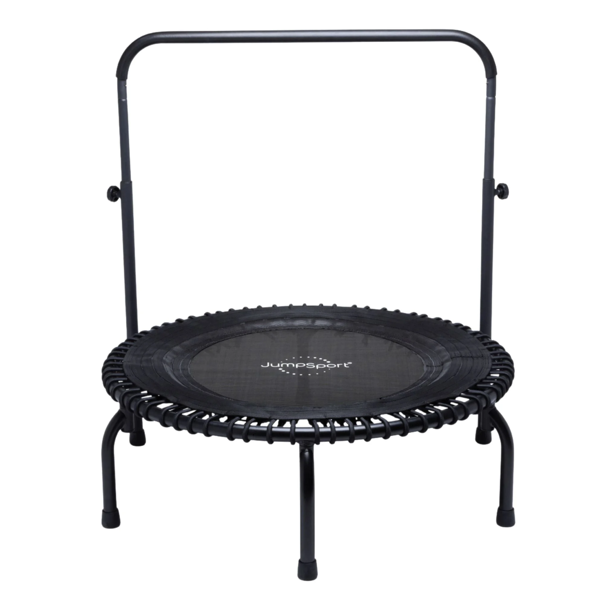 JumpSport 350i 39" Fitness Trampoline and Handle Bar with 30 Adjustable Bungees