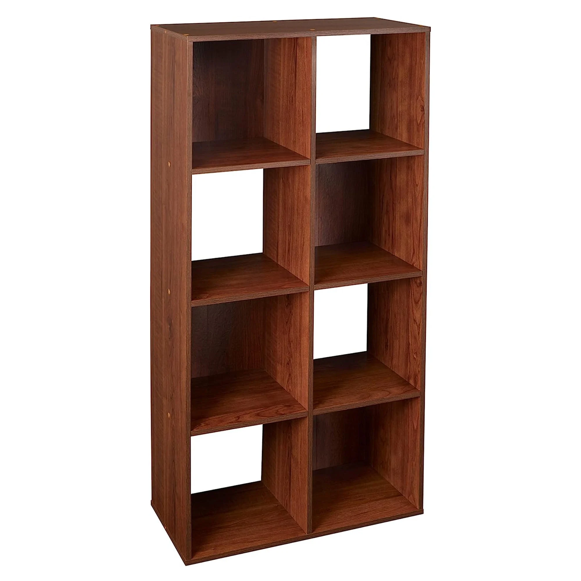 ClosetMaid 8 Cube Cubby Wood Open Bookcase Display Shelf Organizer, Dark Cherry