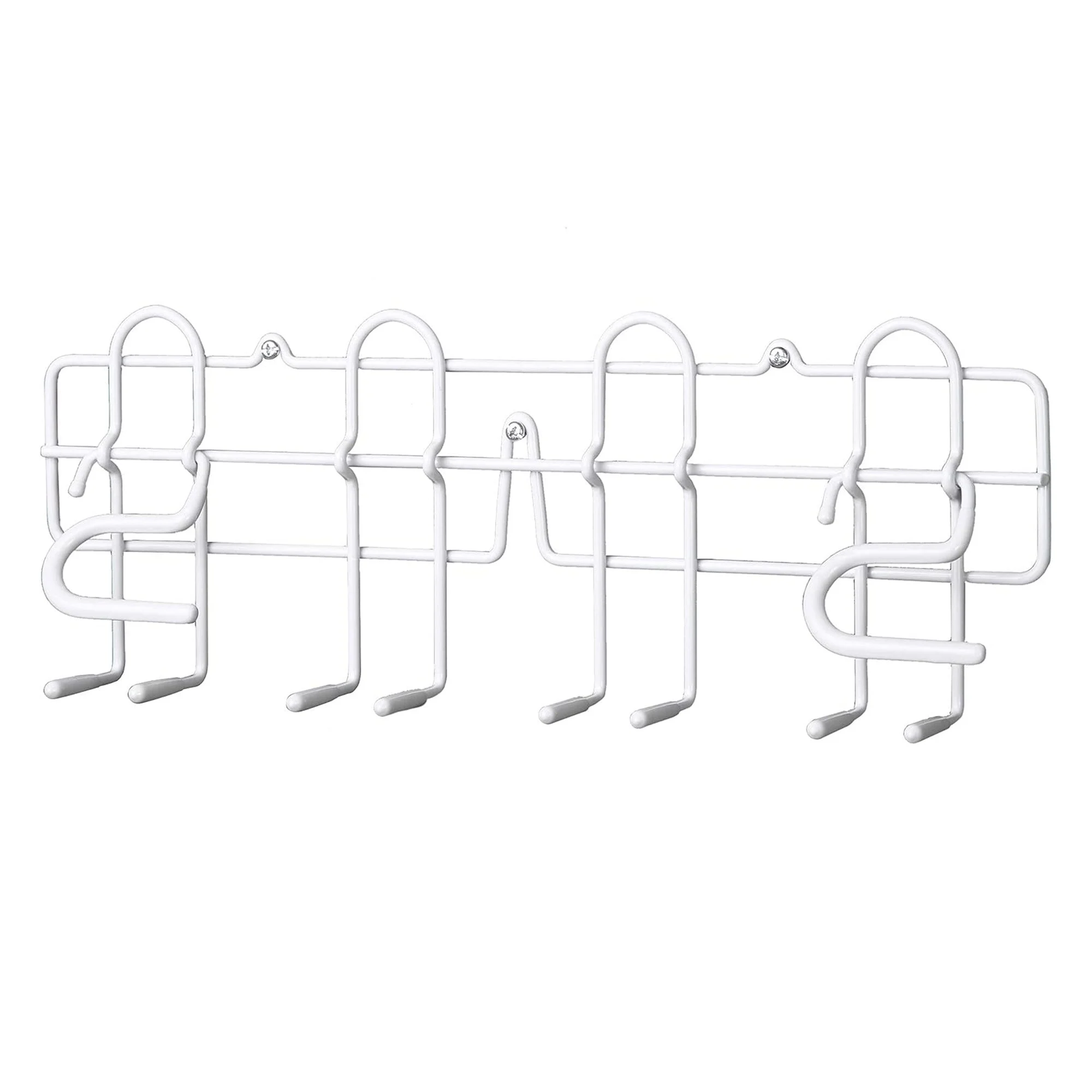 ClosetMaid Steel Broom and Mop Holder for Homes with Wall or Door Mount, White