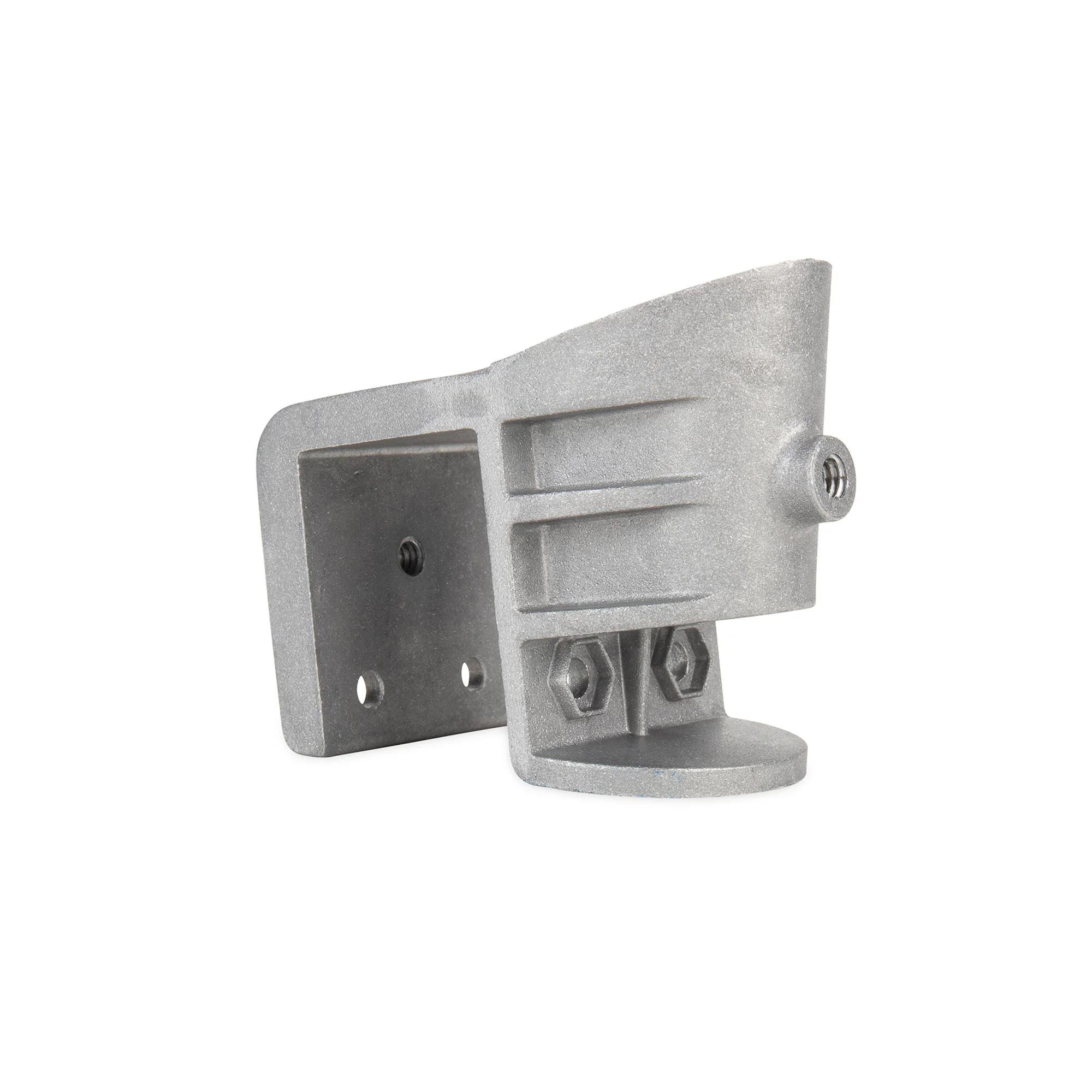 Camco Pontoon Boat Flagpole Mount with Screws & Mounted Hardware, Brushed Nickel