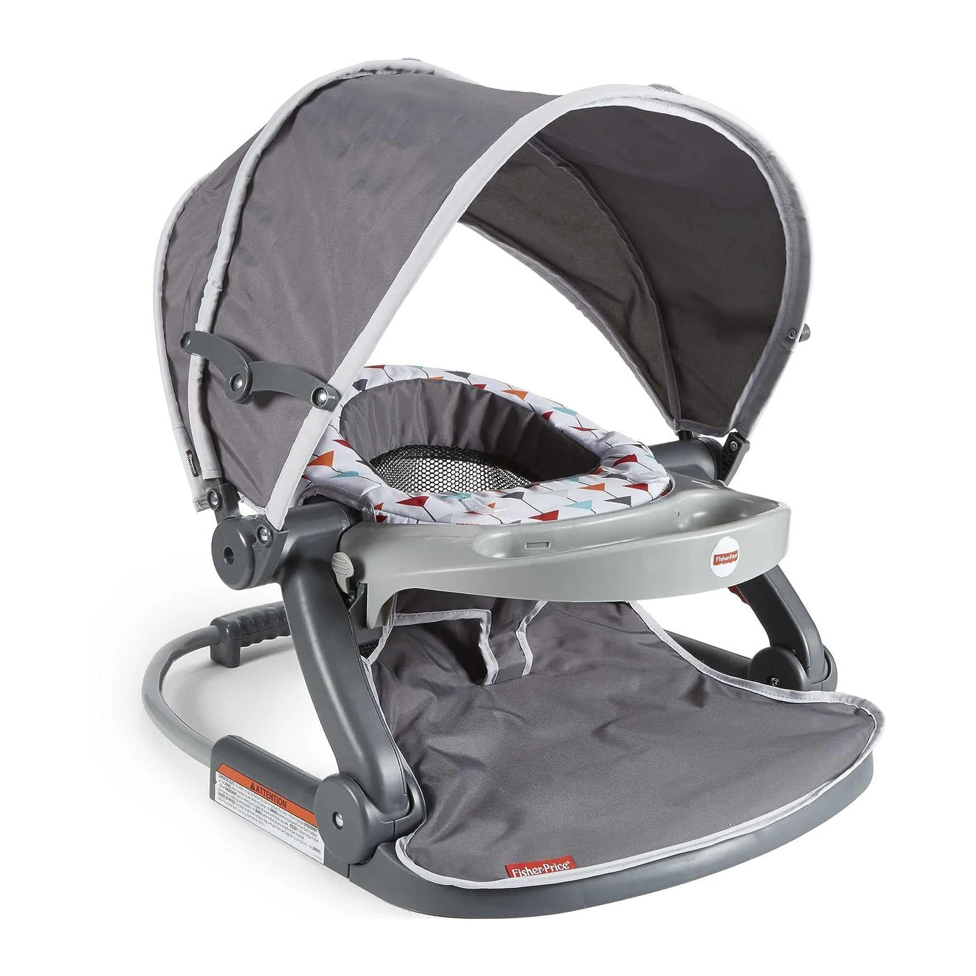 Fisher-Price Foldable Baby Travel Chair On The Go Sit Me Up Floor Seat w/Canopy