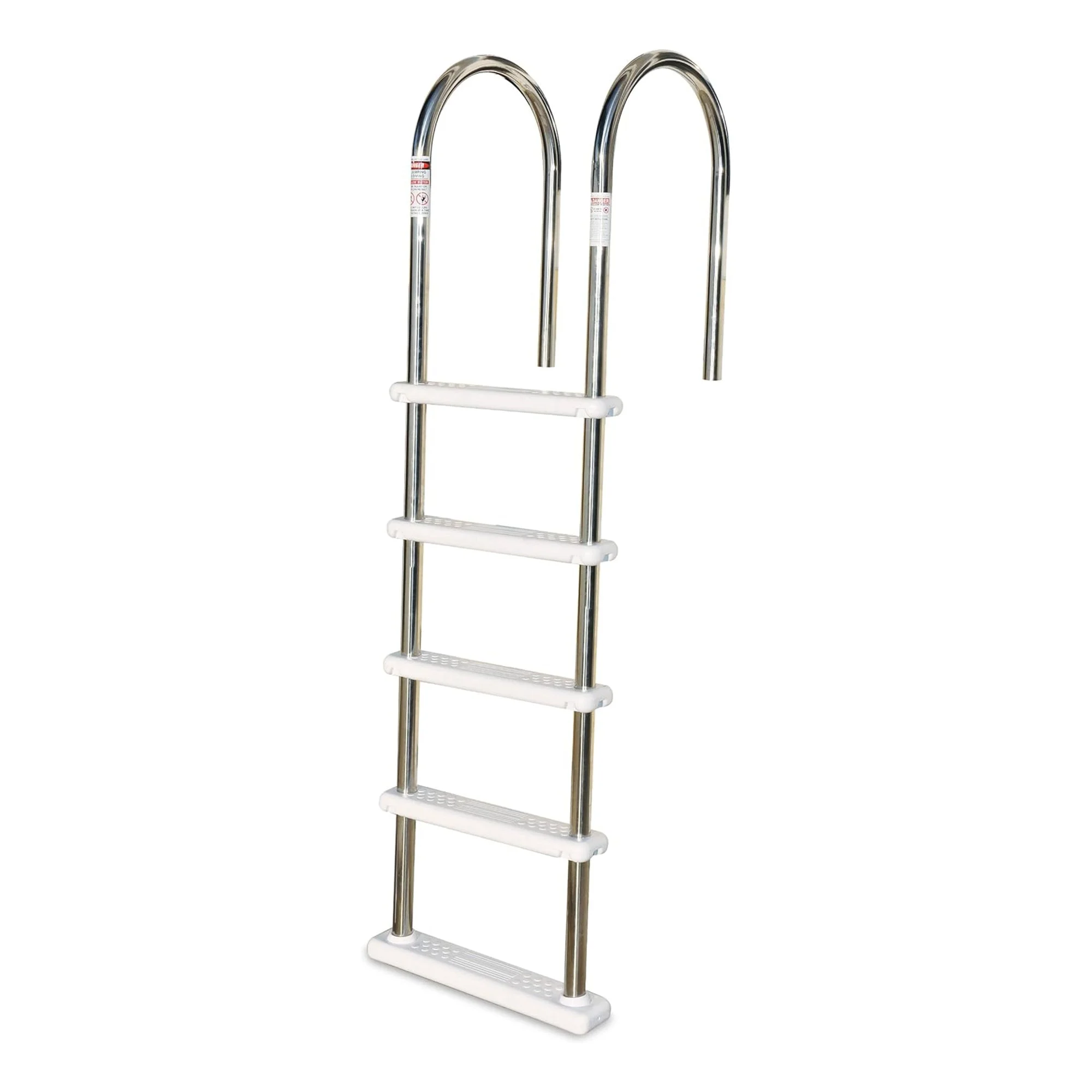 Swimline HydroTools Stainless Steel Pool Deck Ladder with Non Slip Molded Steps