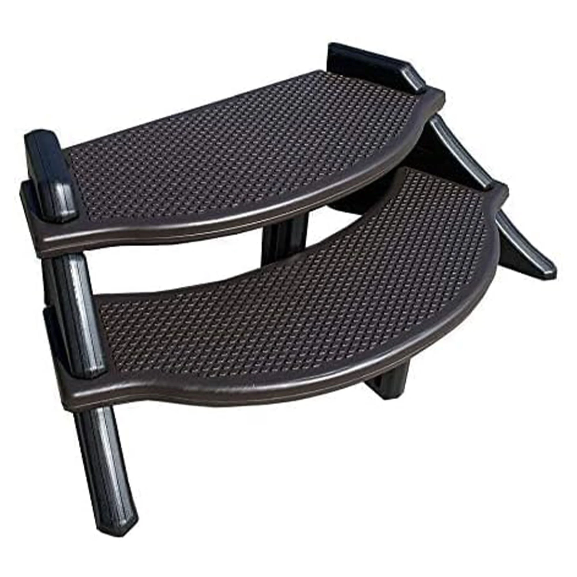 Confer Plastics The Edge Spa Step Hot Tub Stairs with Oversized Treads, Coffee