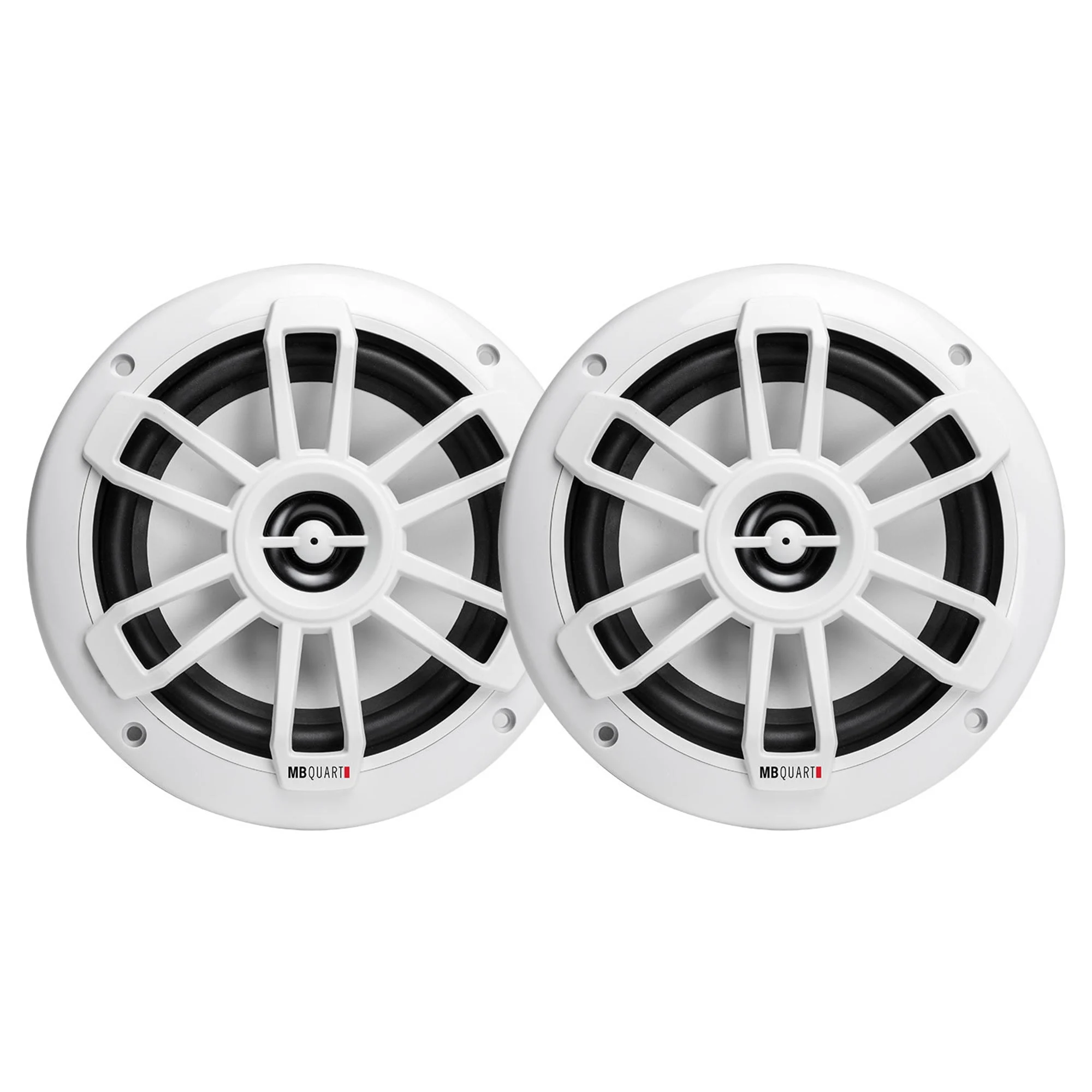 MB Quart NF1-116 Nautic Series Marine Coaxial Speakers, Pair, 6.5 Inches, White