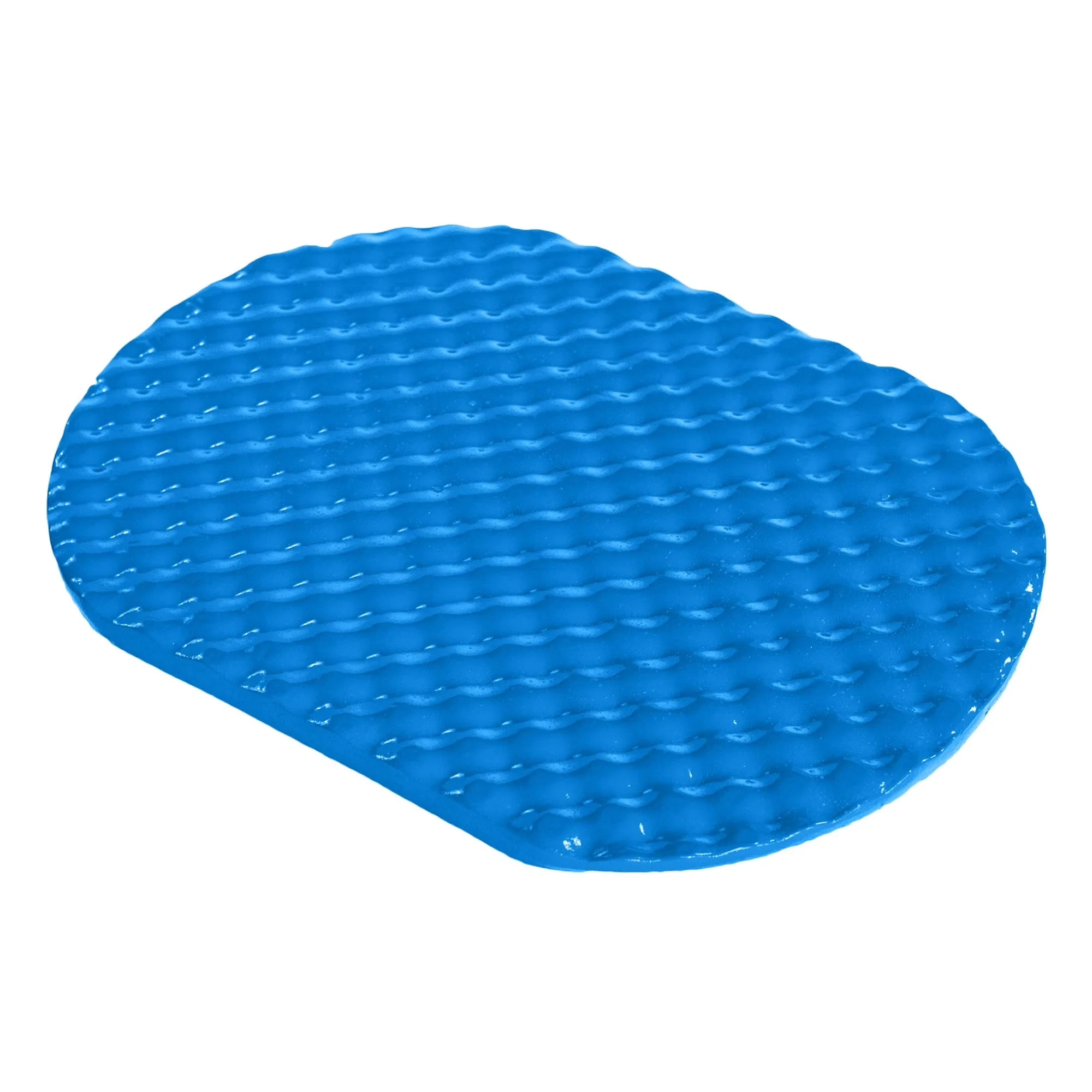 Texas Recreation Super Soft Oval Foam Poolside Vinyl-Coated Cushion, Bahama Blue