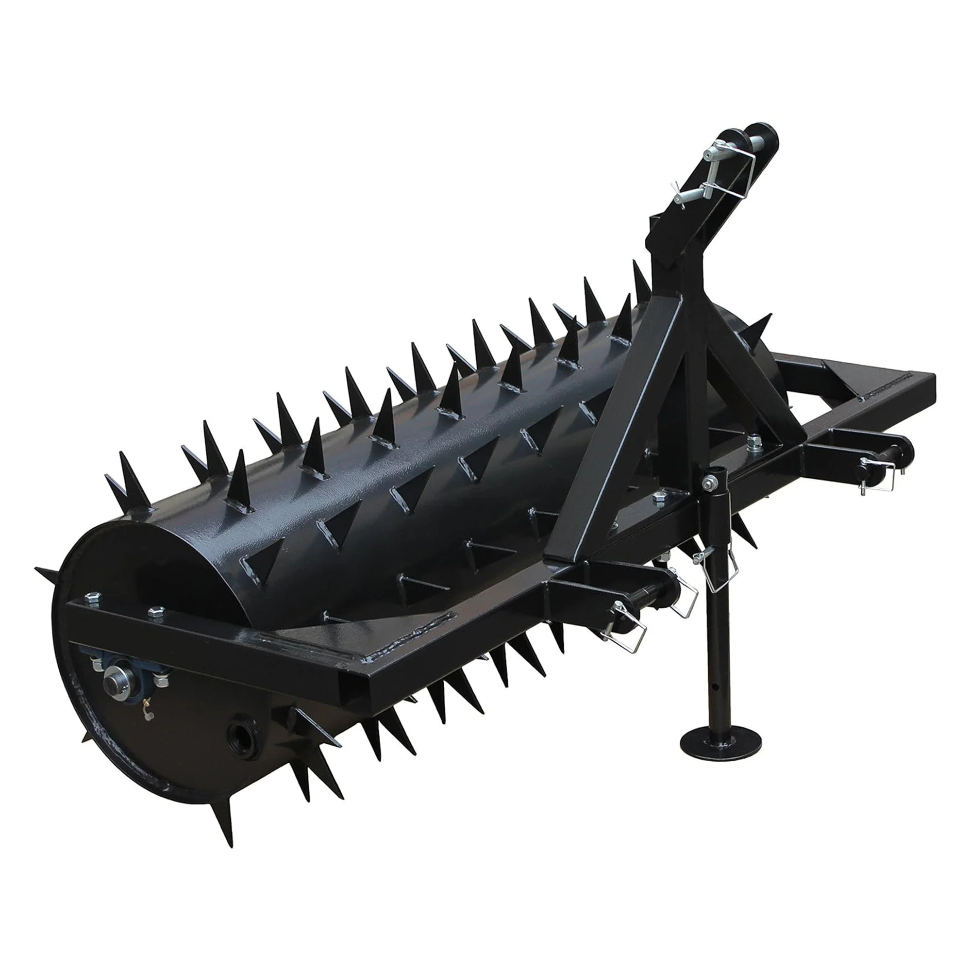 Field Tuff 48" 3-Point Spike Aerator for 0 & 1 Tractors, Heavy-Duty Steel, Black