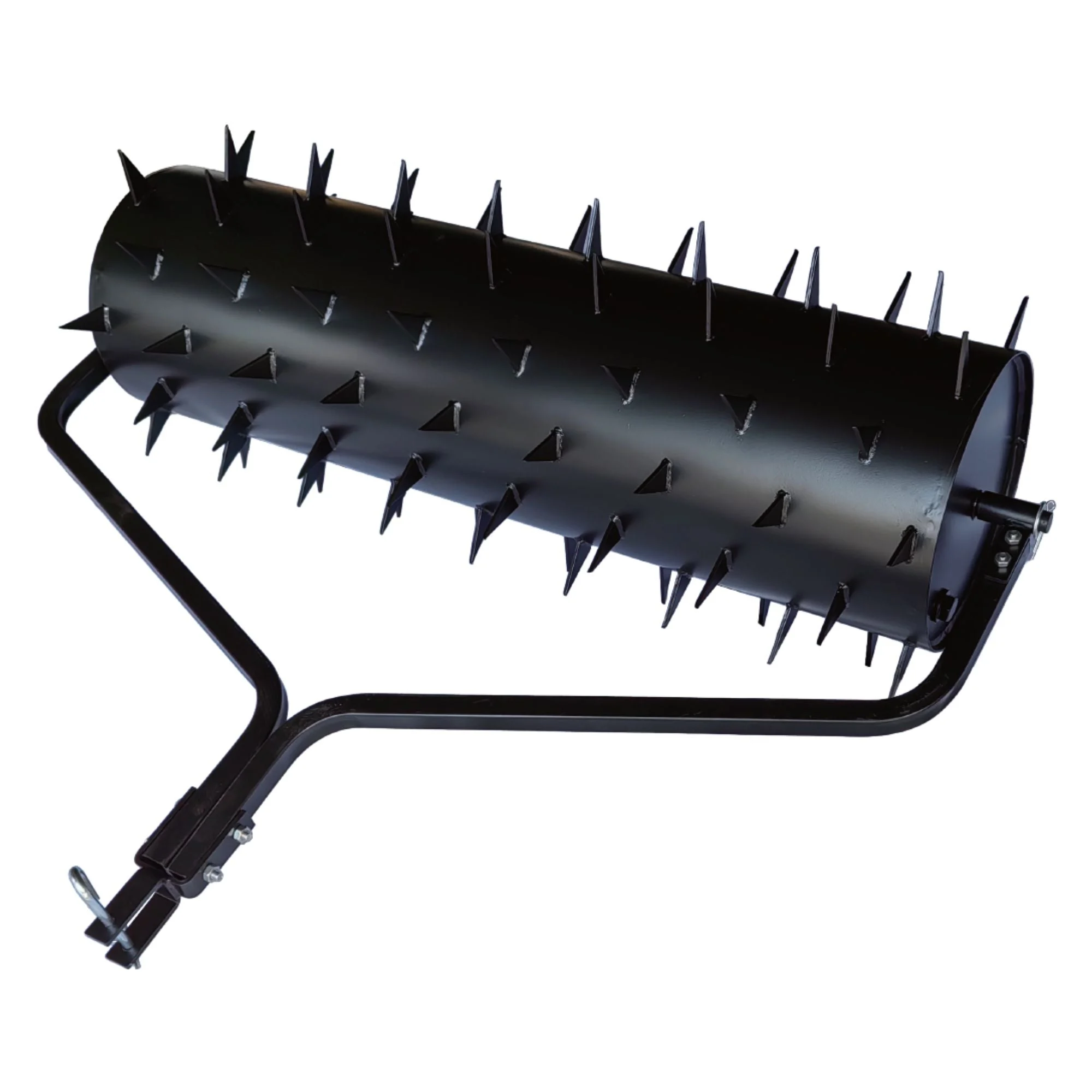 Yard Tuff Drum Spike Aerator, 60 Inch Tow Behind Lawn Roller Attachment, Black