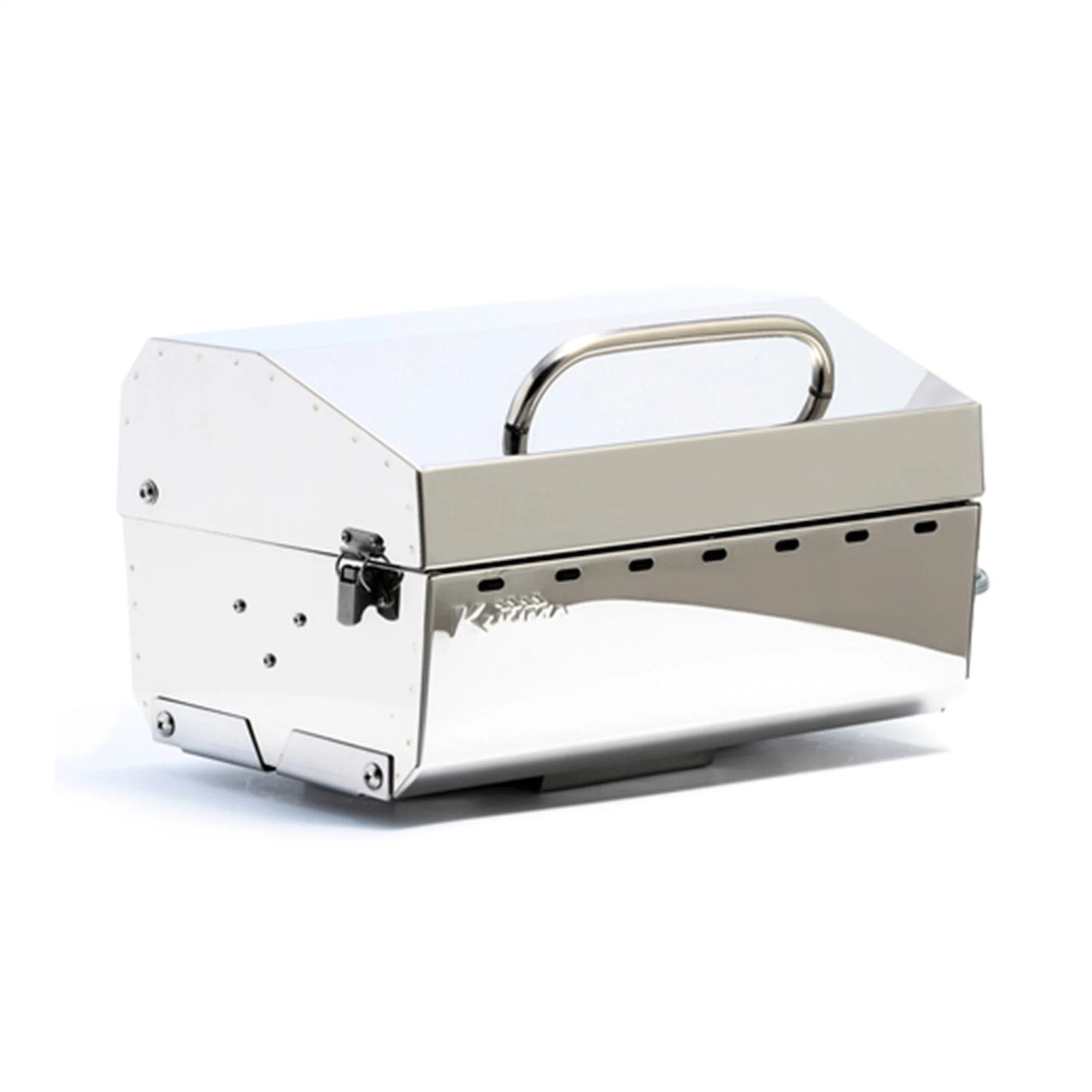 Camco Kuuma Stow N Go 125 Stainless Steel Gas Grill with Mount Design, Silver