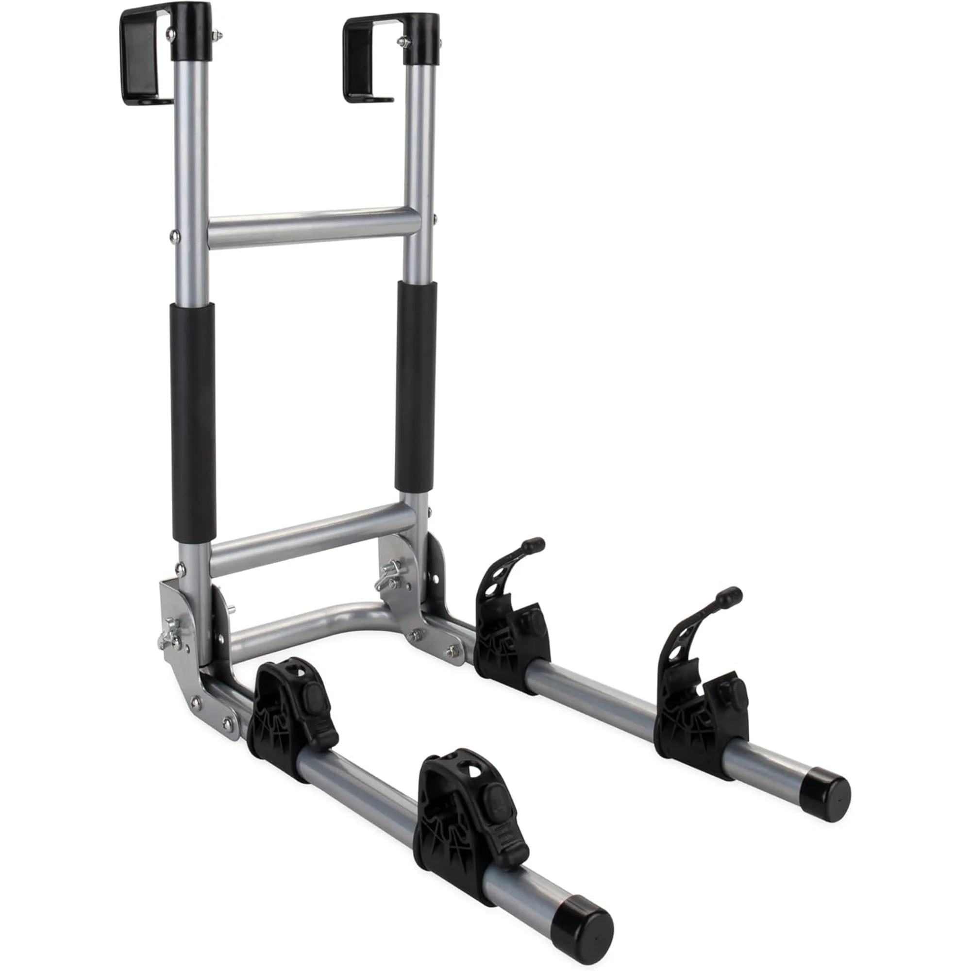 Camco RV Ladder Mount Bike Rack, Up to 2 Bikes, Foldable, 60 lb Capacity, Black