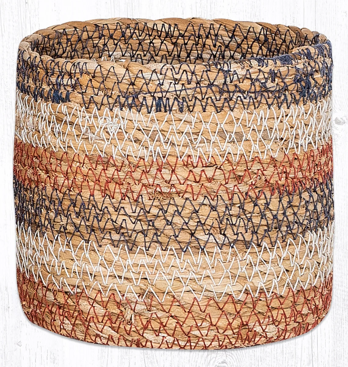 Earth Rugs SGB-02 Honeycomb Sedge Grass Basket 5``x5``