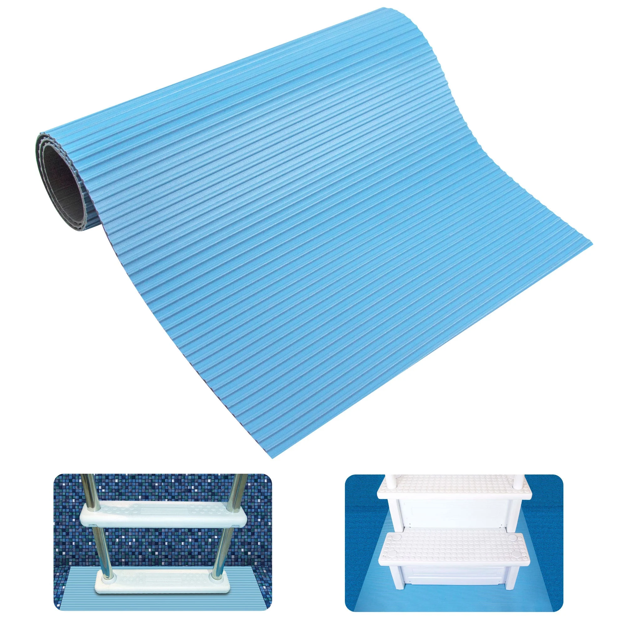 New Hydro Tools Swimline 87952 9x30" Vinyl Protective Swimming Pool Ladder Mat